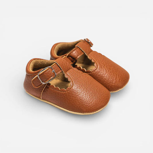 Mocassin Orthopédique Pour Bébé En Cuir Véritable Marron
