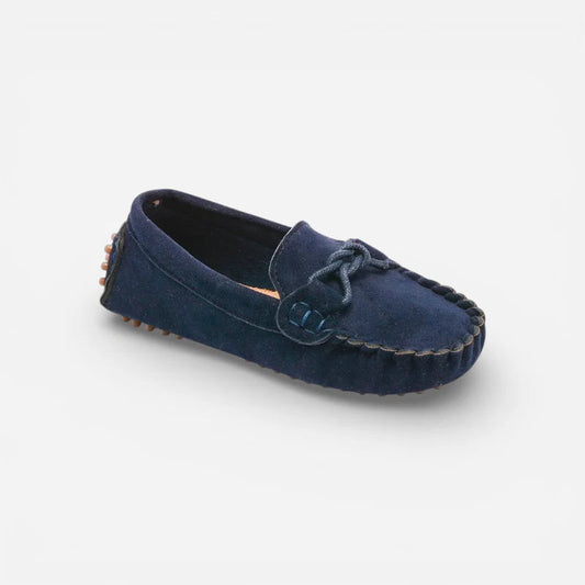 Mocassin Bleu Marine En Daim Enfant Bateau