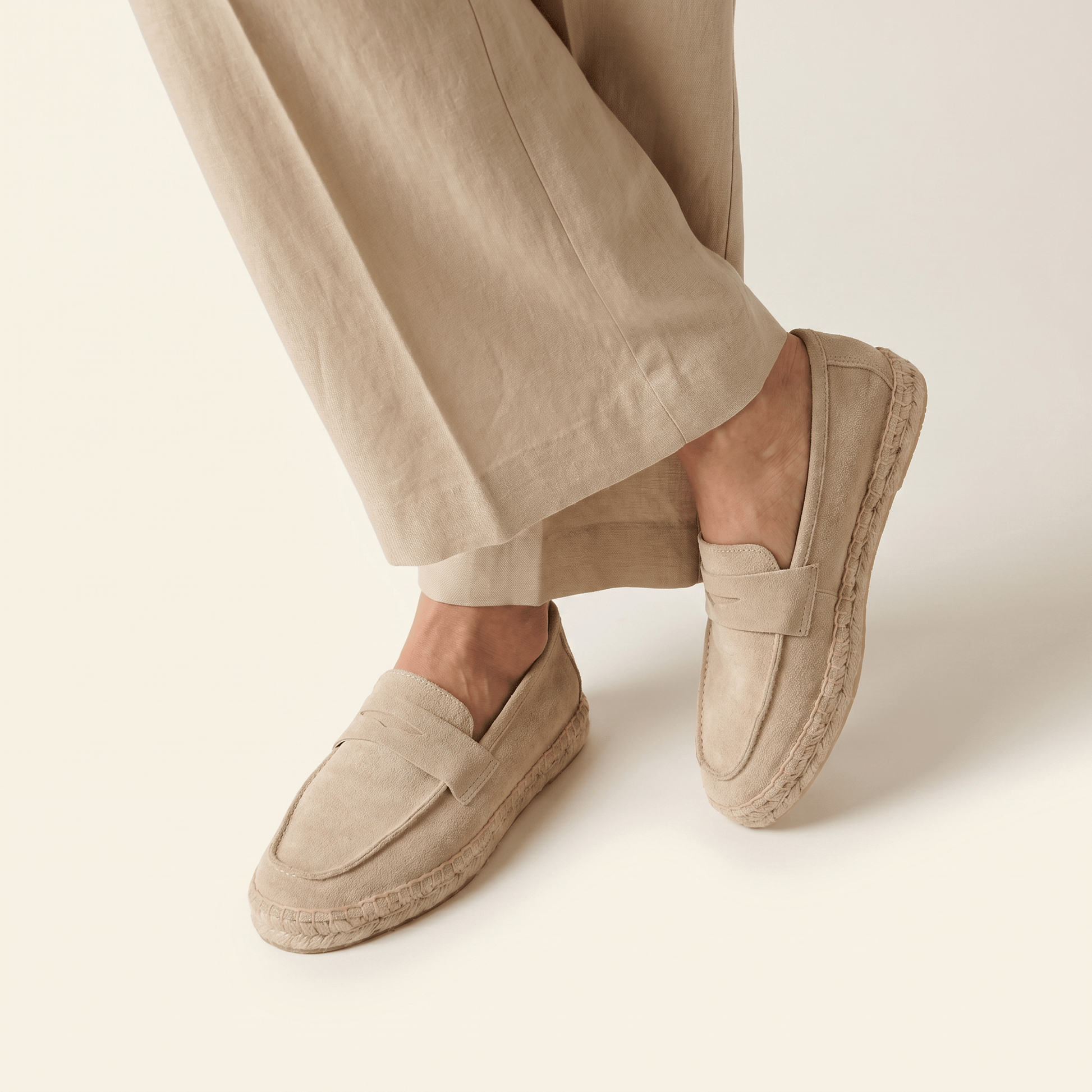 Espadrilles Mocassins Femme en Daim Chaussures d'Été