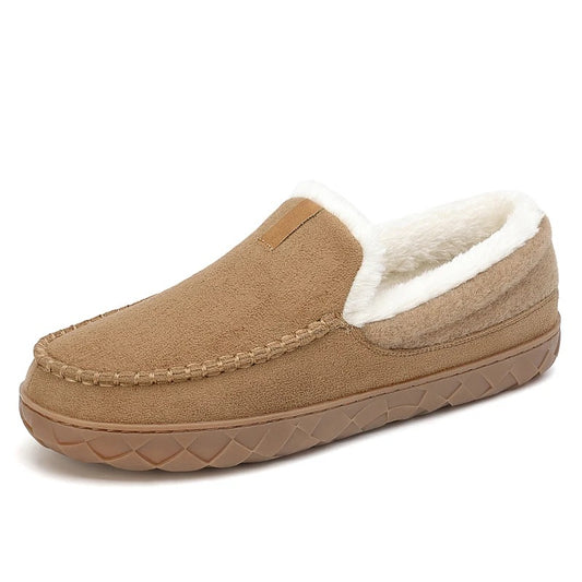 Mocassins Fourrés Femme Chaussons Cosy en Daim Véritable