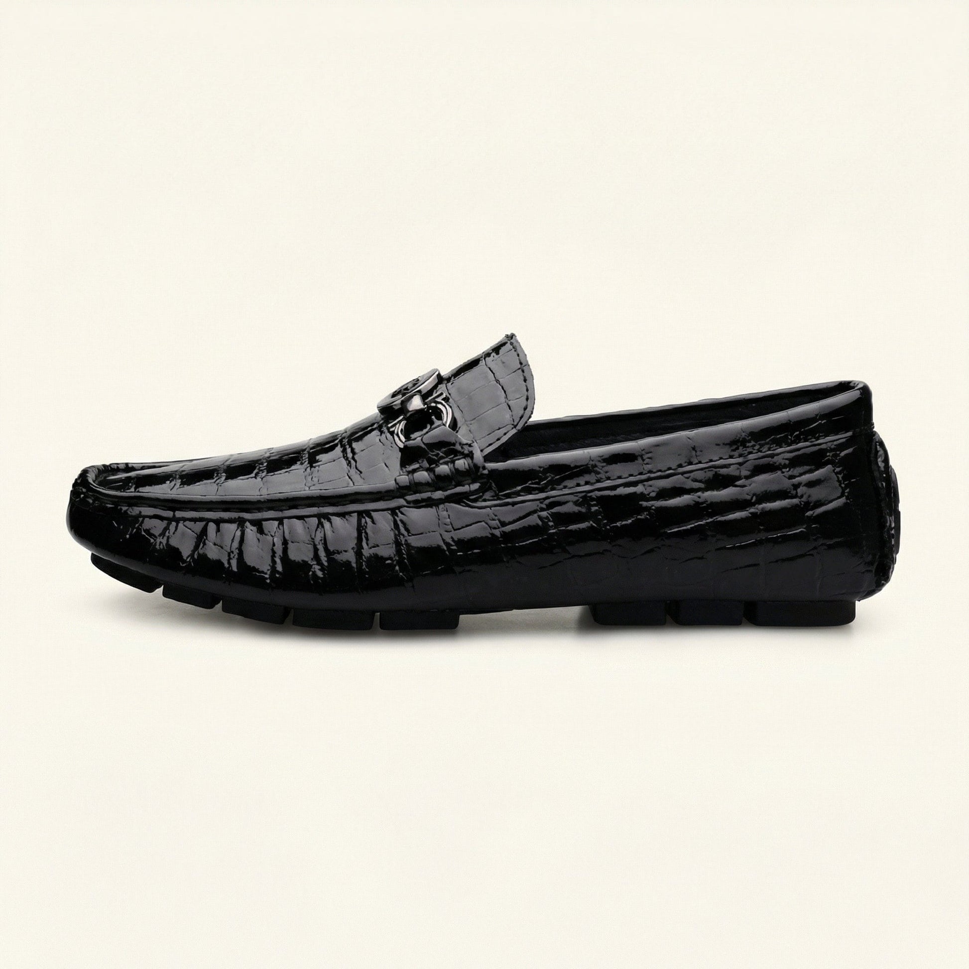 Mocassin à Mors Effet Crocodile