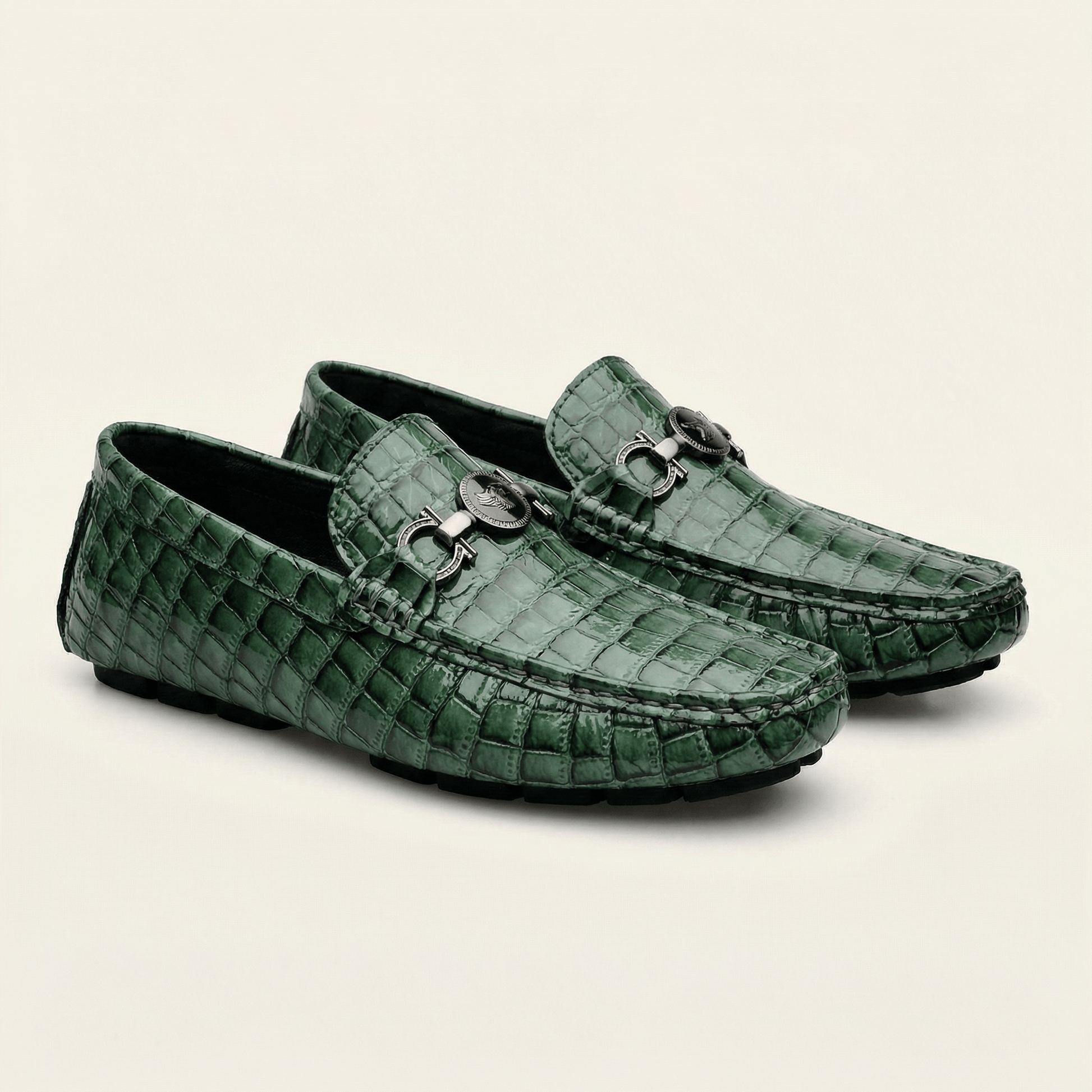 Mocassin à Mors Effet Crocodile