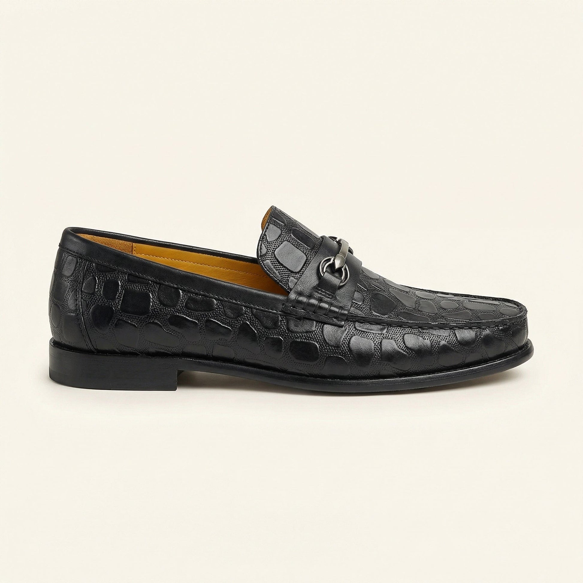 Mocassin à Mors en Cuir Embossé Crocodile