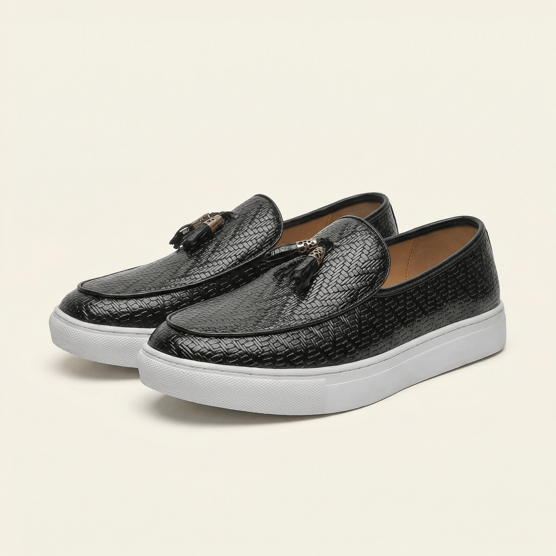 Mocassin à Pampilles avec Semelle Épaisse Type Basket