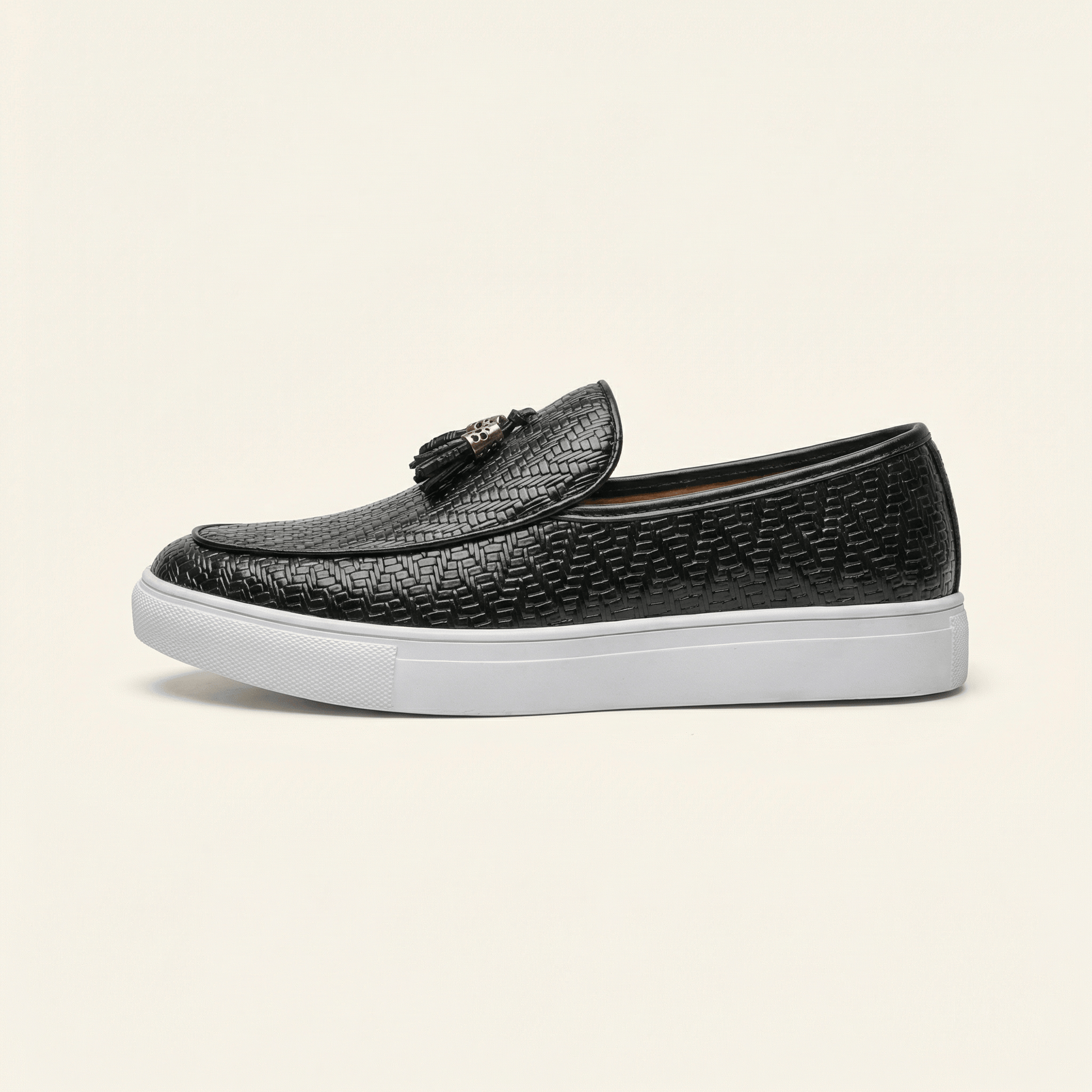 Mocassin à Pampilles avec Semelle Épaisse Type Basket