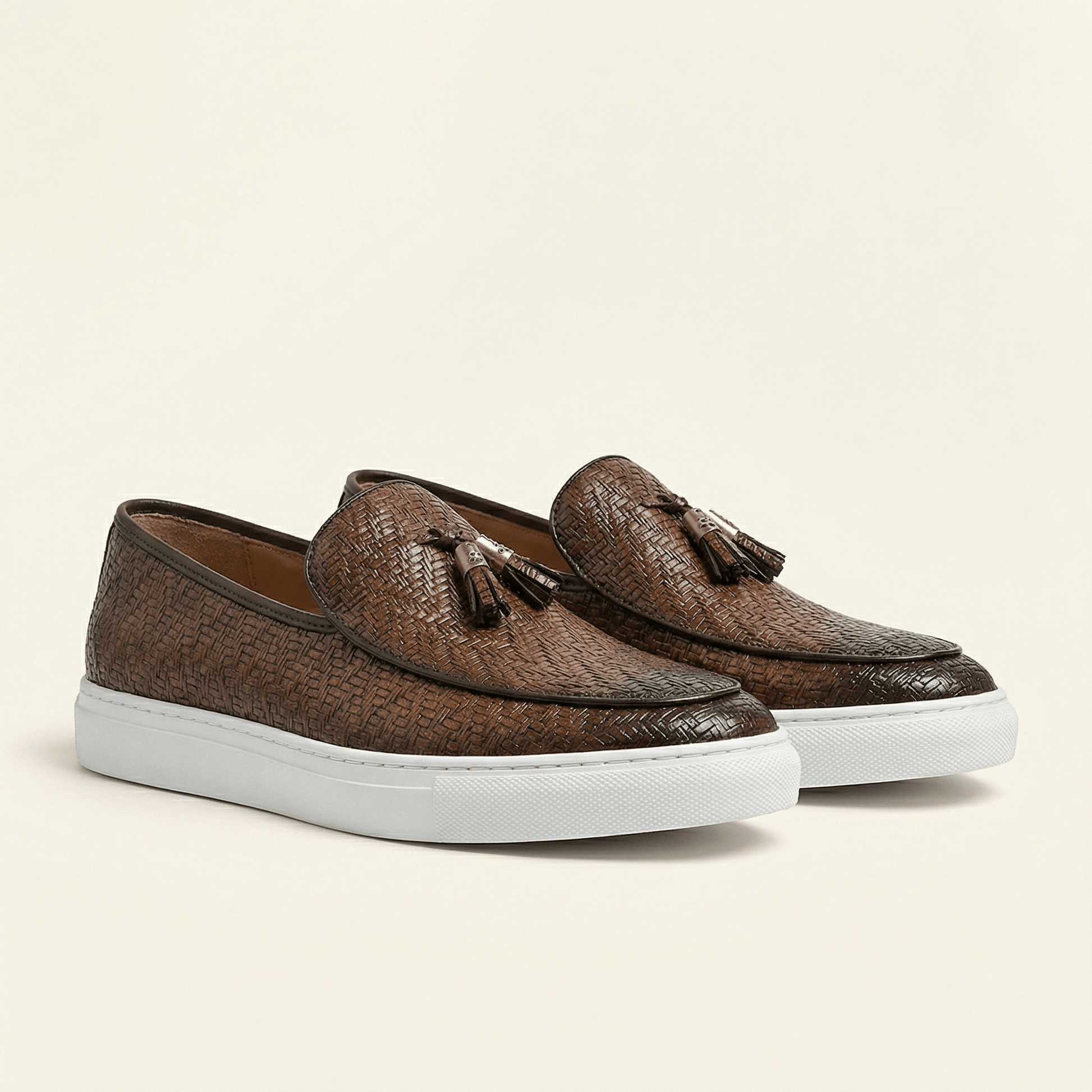 Mocassin à Pampilles avec Semelle Épaisse Type Basket