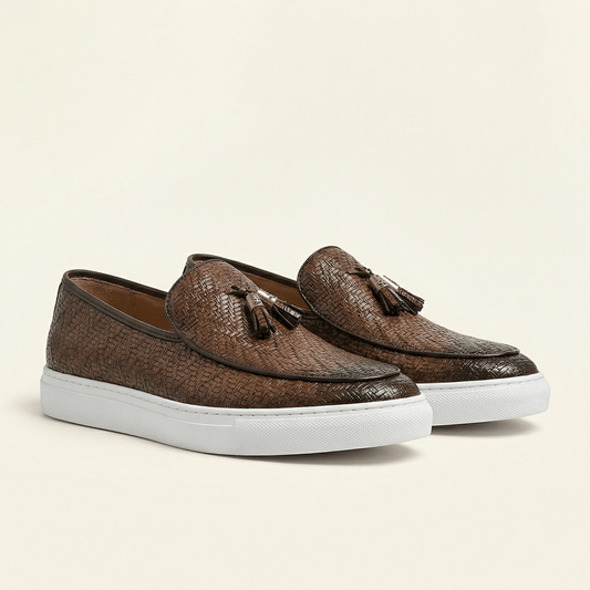 Mocassin à Pampilles avec Semelle Épaisse Type Basket