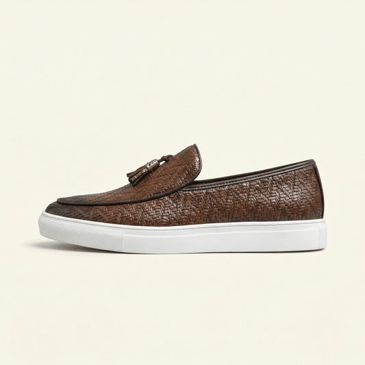 Mocassin à Pampilles avec Semelle Épaisse Type Basket