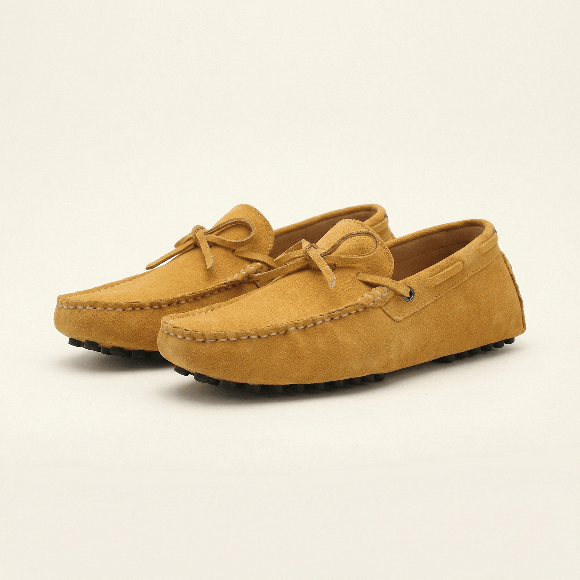 Mocassin à Picots en Daim avec Lacets Décoratifs