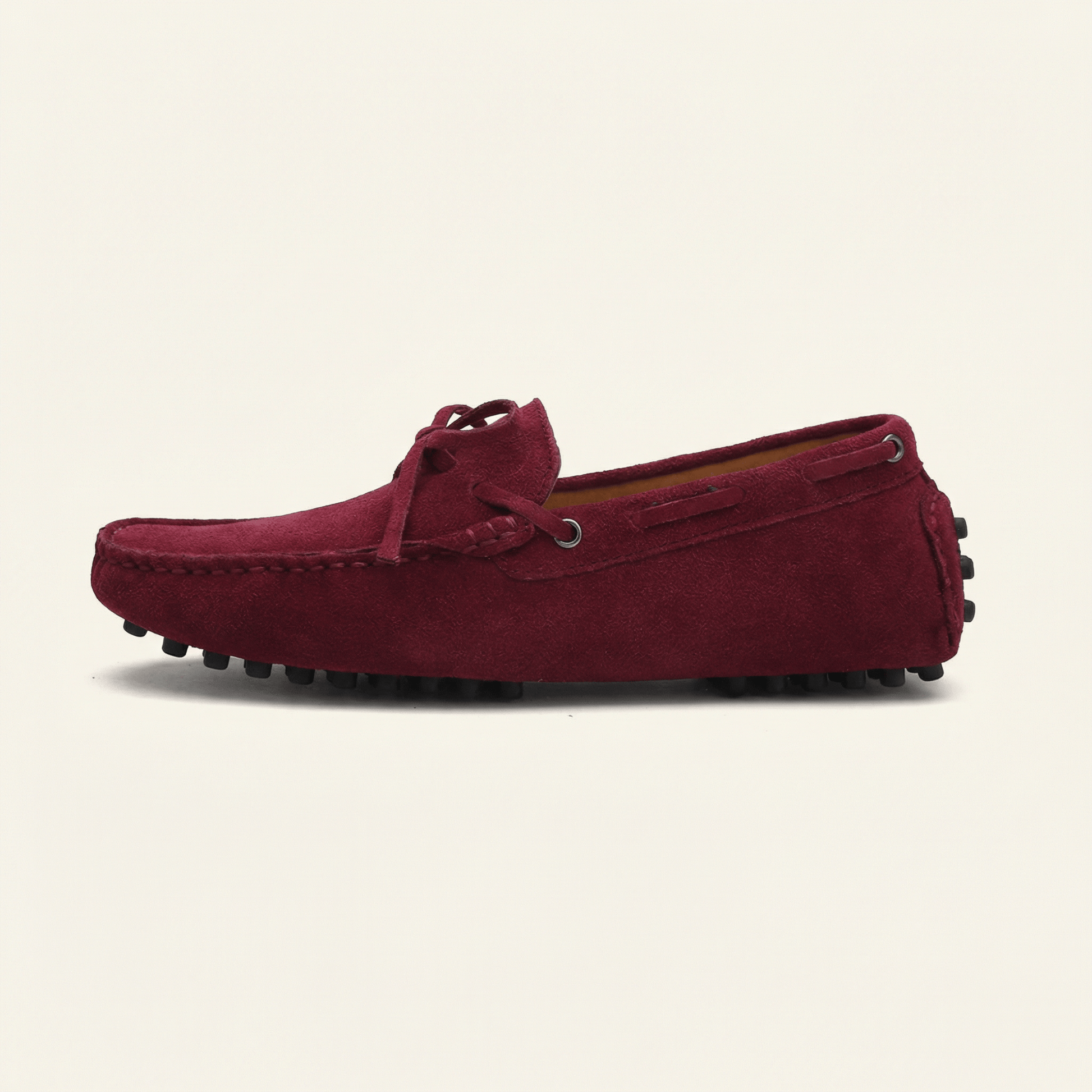 Mocassin à Picots en Daim avec Lacets Décoratifs