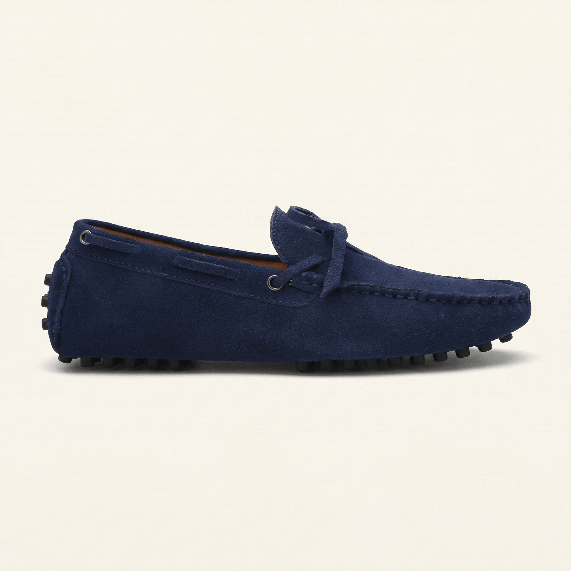 Mocassin à Picots en Daim avec Lacets Décoratifs