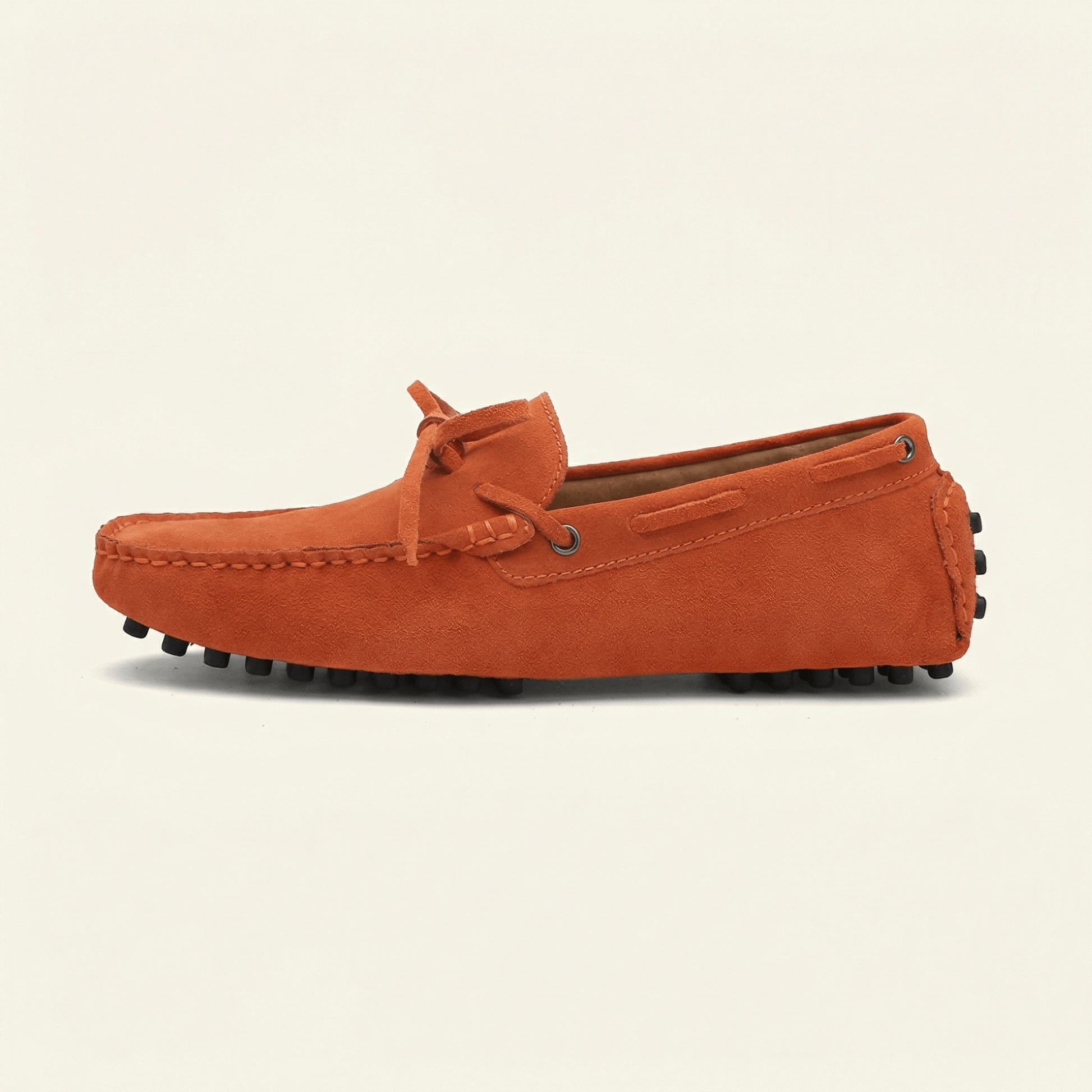 Mocassin à Picots en Daim avec Lacets Décoratifs