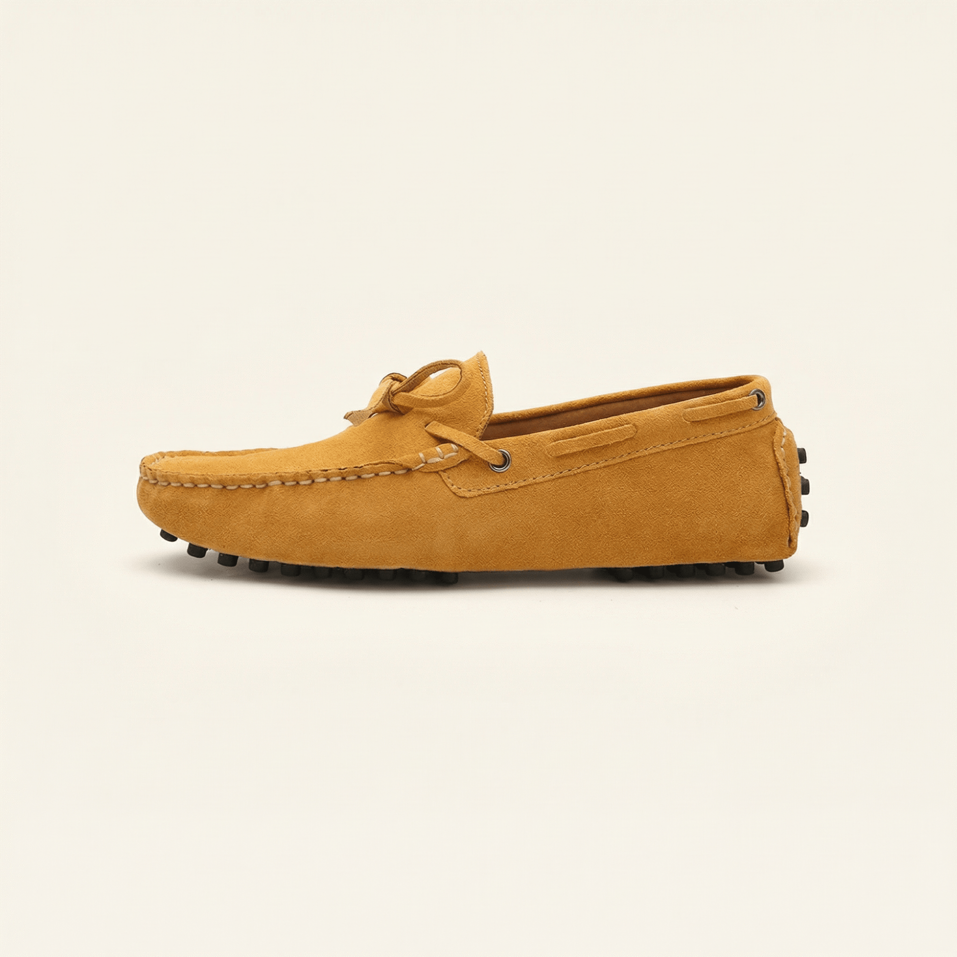 Mocassin à Picots en Daim avec Lacets Décoratifs