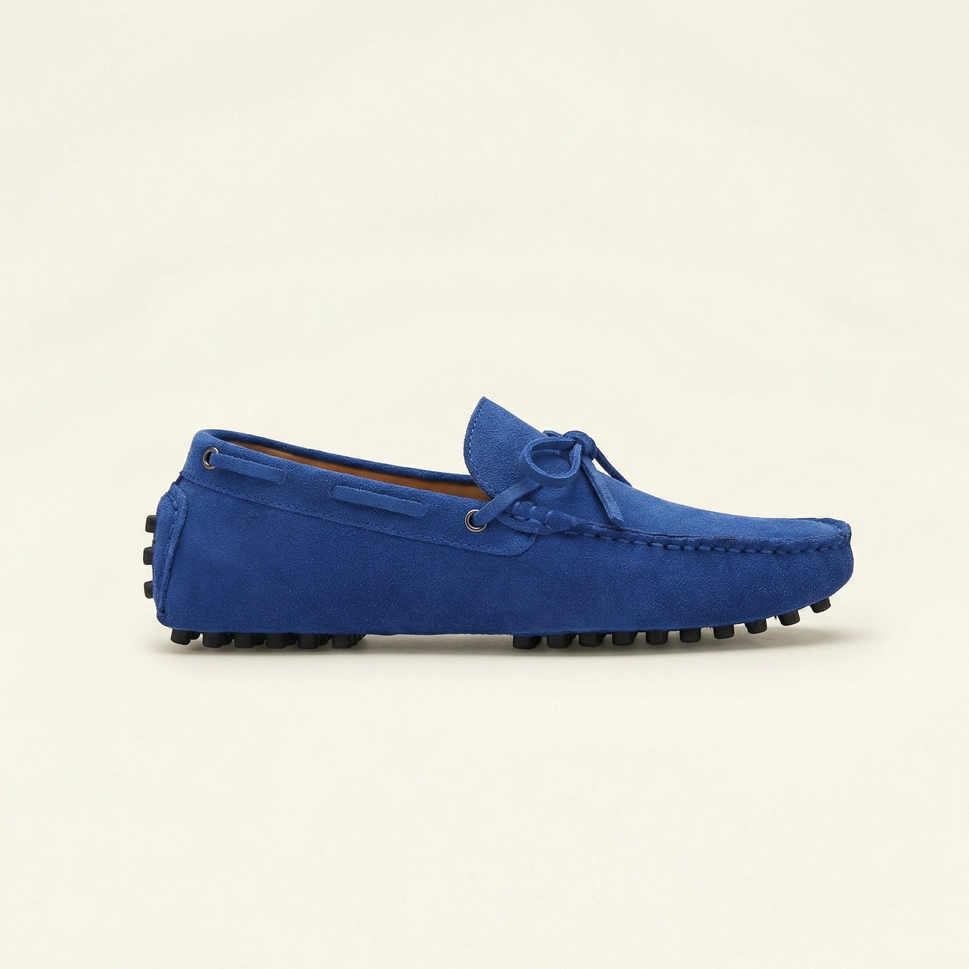 Mocassin à Picots en Daim avec Lacets Décoratifs