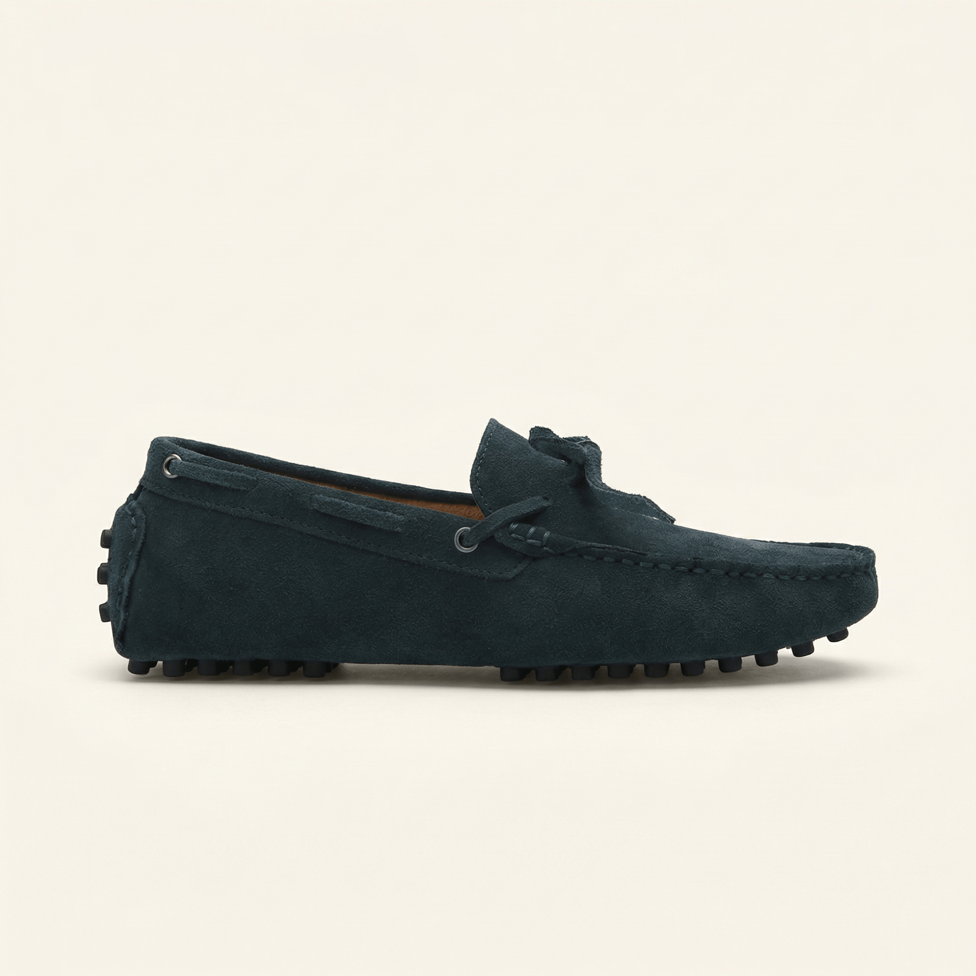 Mocassin à Picots en Daim avec Lacets Décoratifs