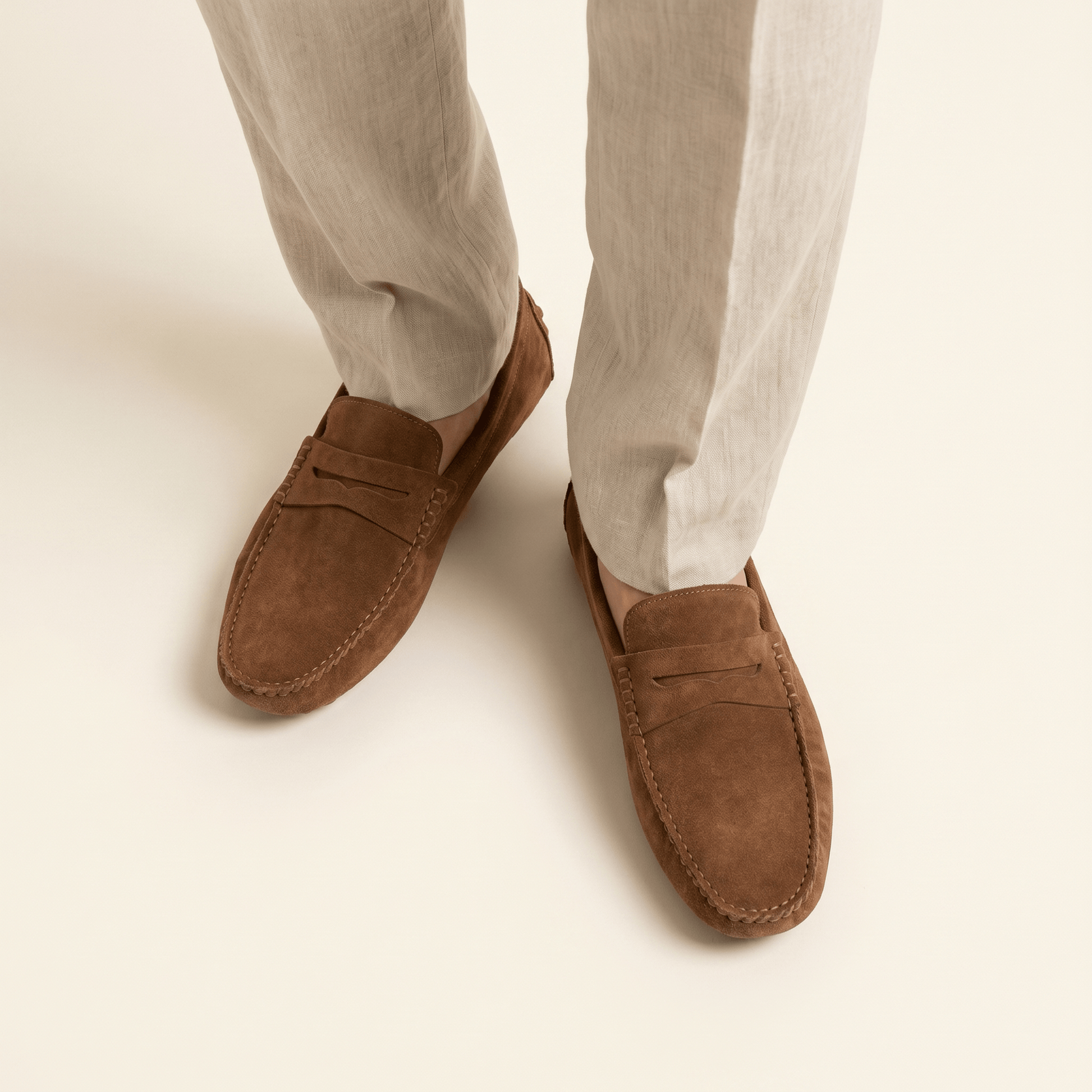 Mocassin à Picots en Daim