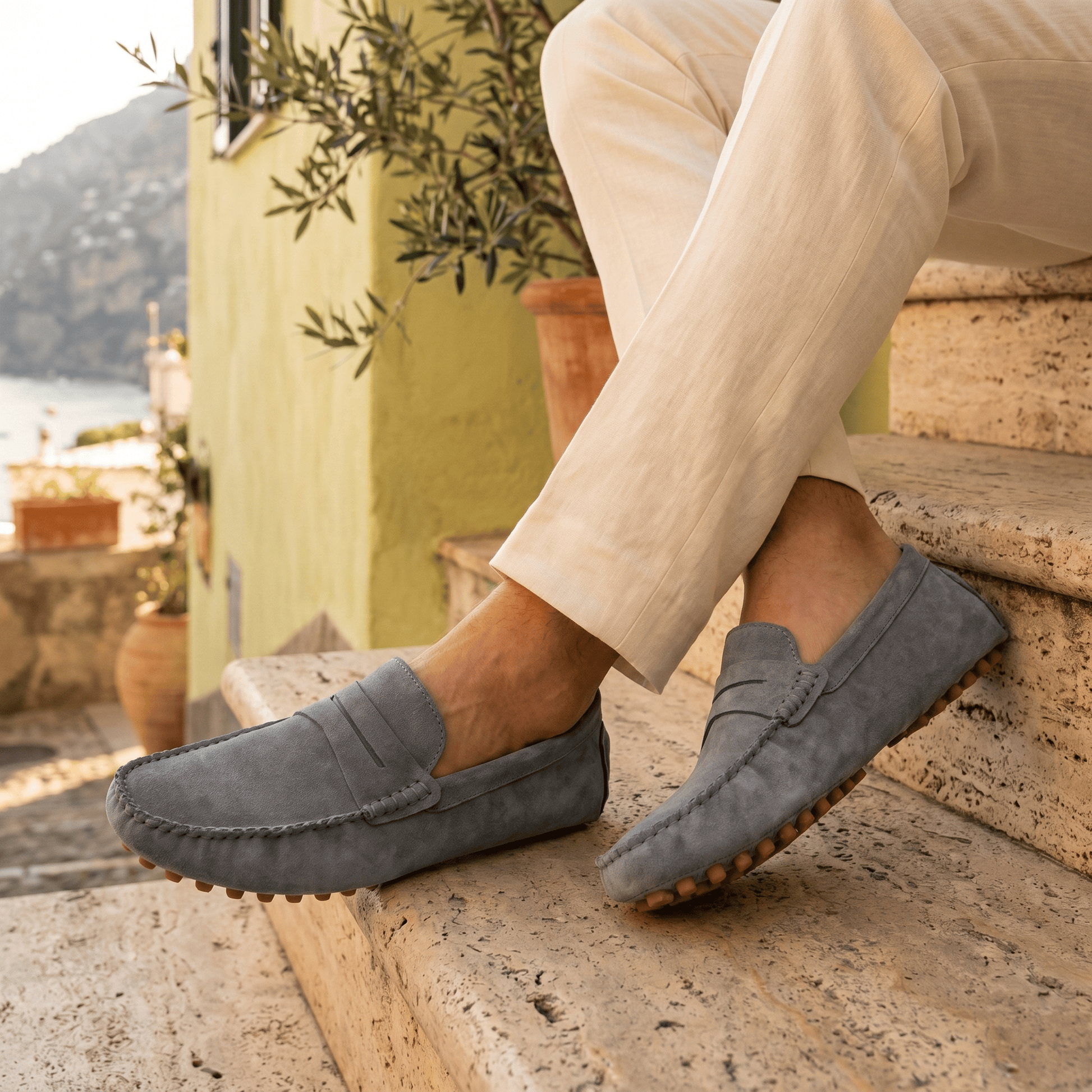 Mocassin à Picots en Daim