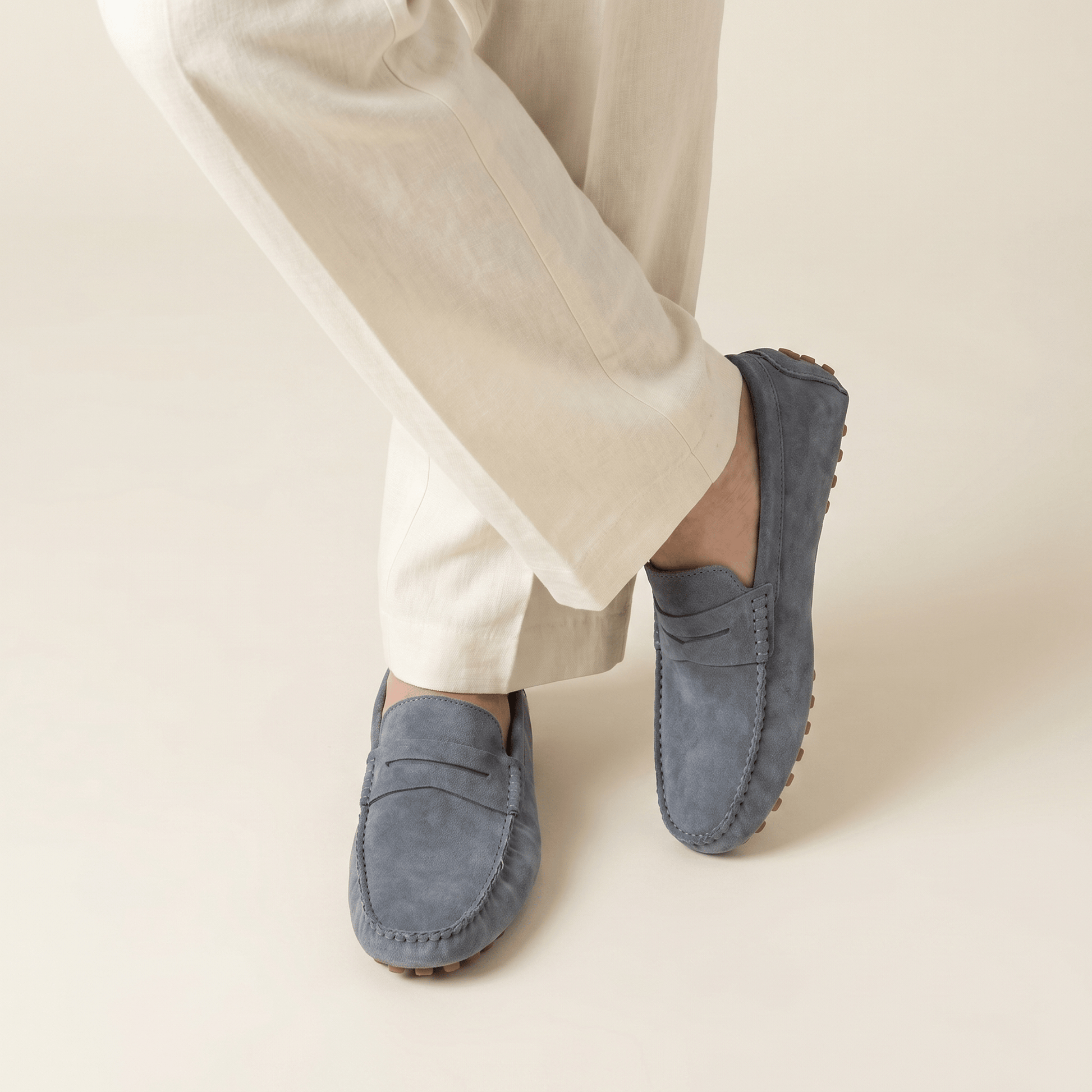 Mocassin à Picots en Daim