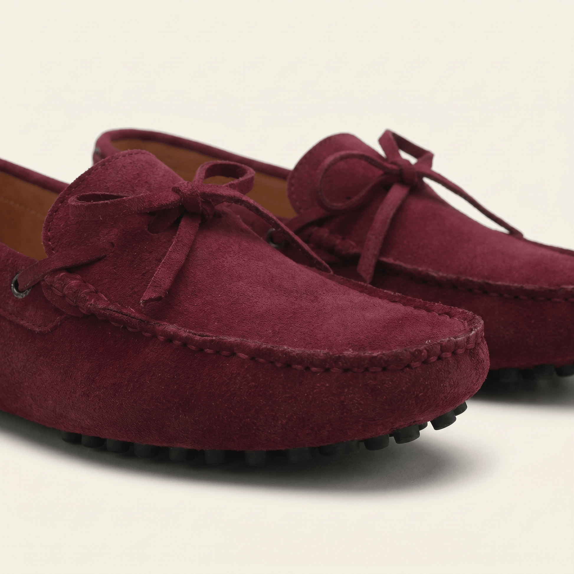 Mocassin à Picots en Daim avec Lacets Décoratifs