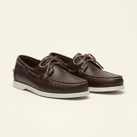 Mocassin Bateau Homme en Cuir