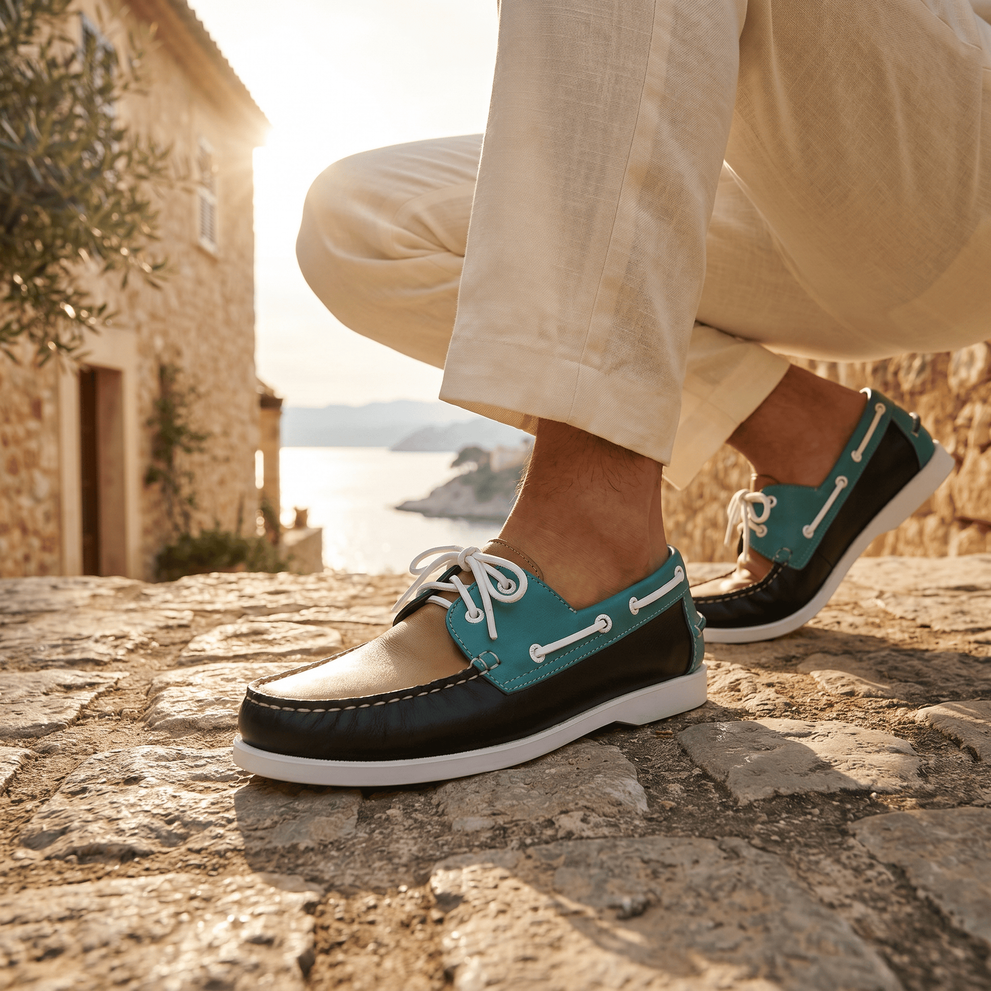 Mocassin Bateau Homme en Cuir