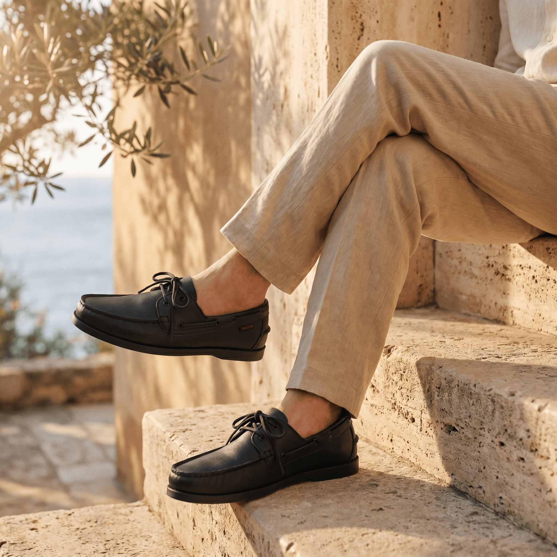 Mocassin Bateau Homme en Cuir