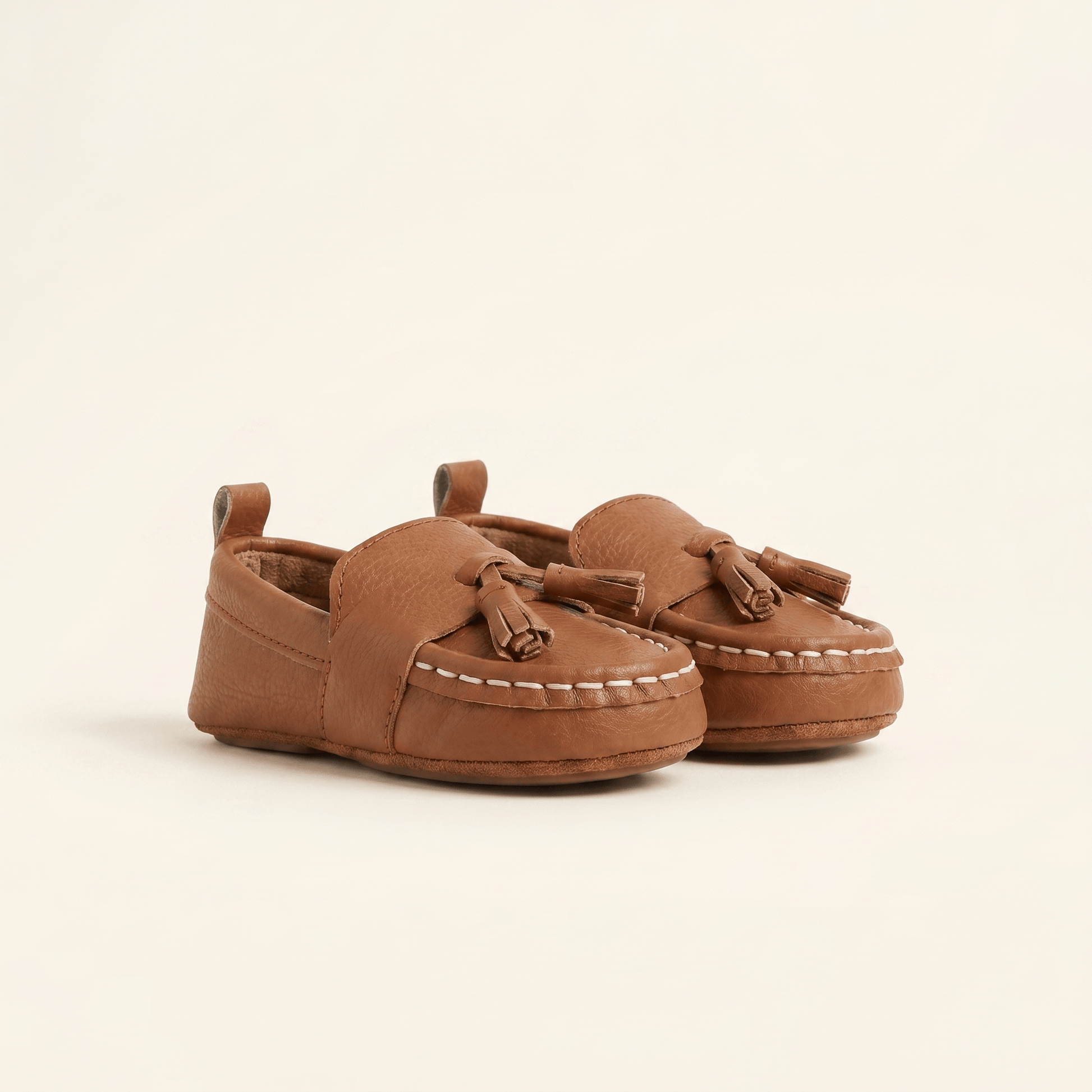 Mocassin Bébé à Glands en Cuir