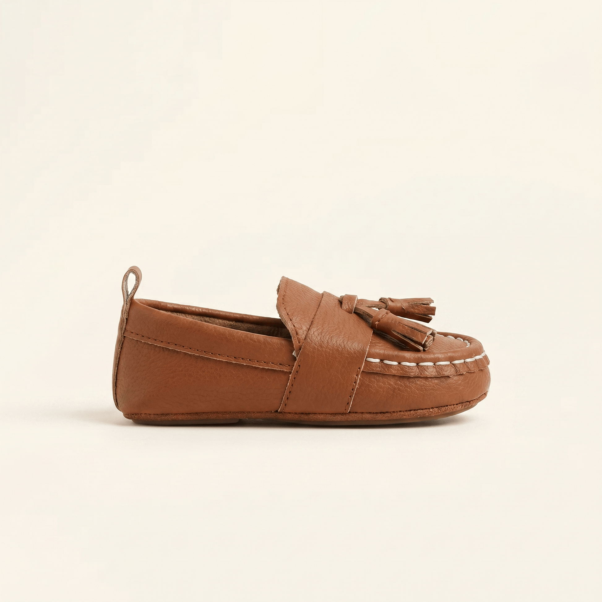 Mocassin Bébé à Glands en Cuir