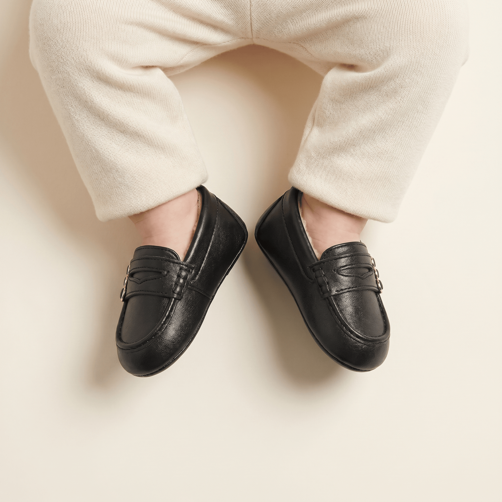 Mocassin Bébé Fourré à Bande