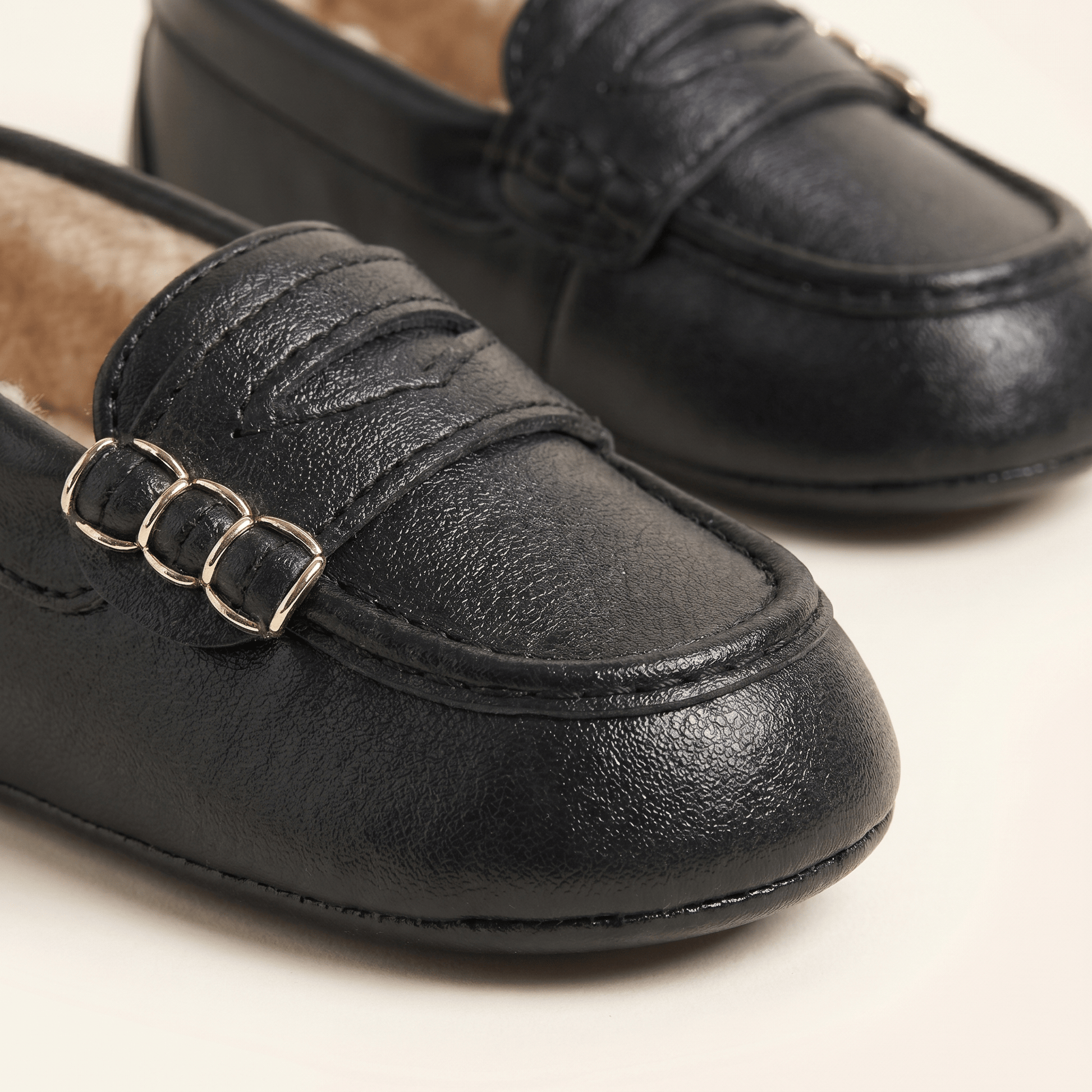 Mocassin Bébé Fourré à Bande