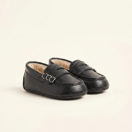 Mocassin Bébé Fourré à Bande