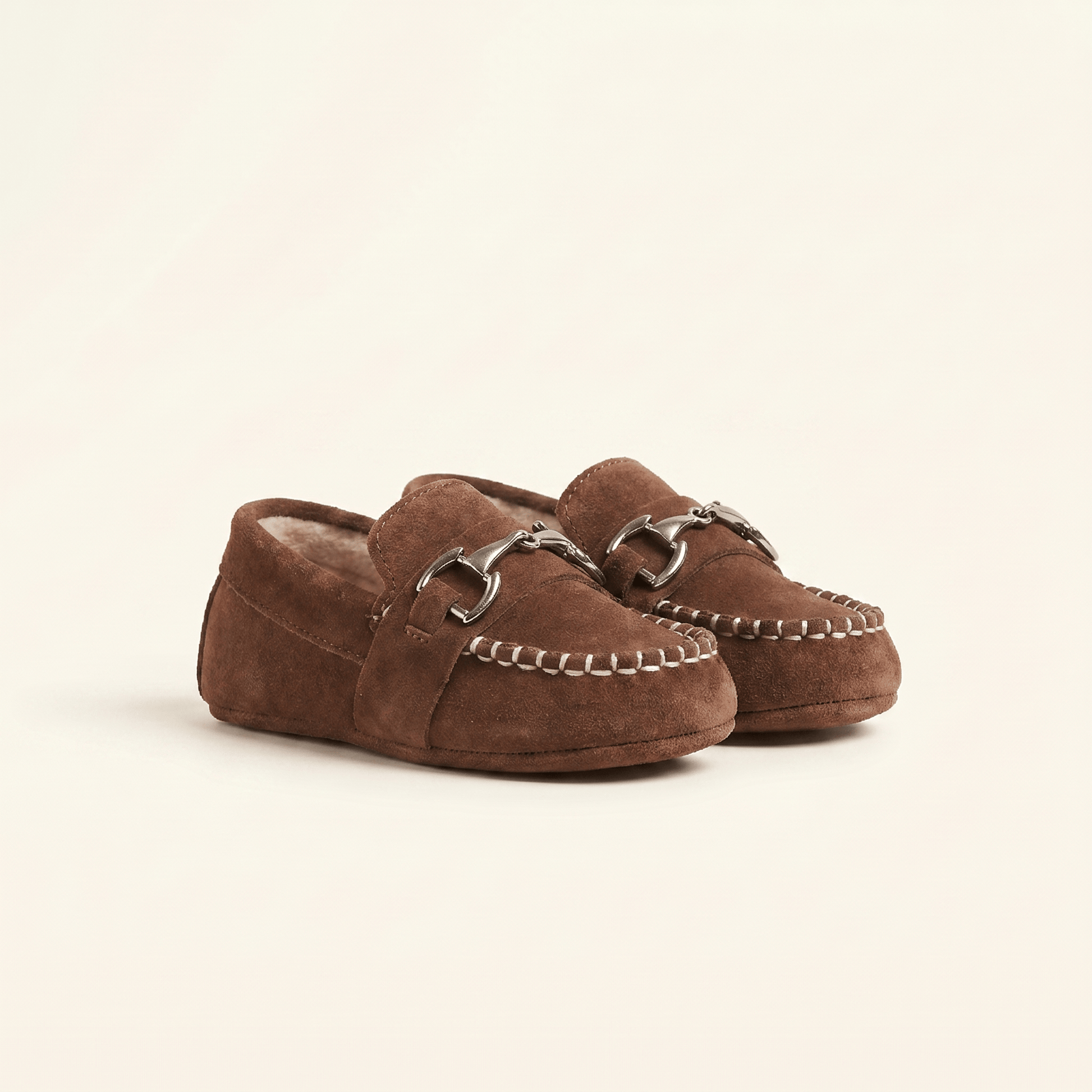 Mocassin Bébé Garçon à Mors en Daim