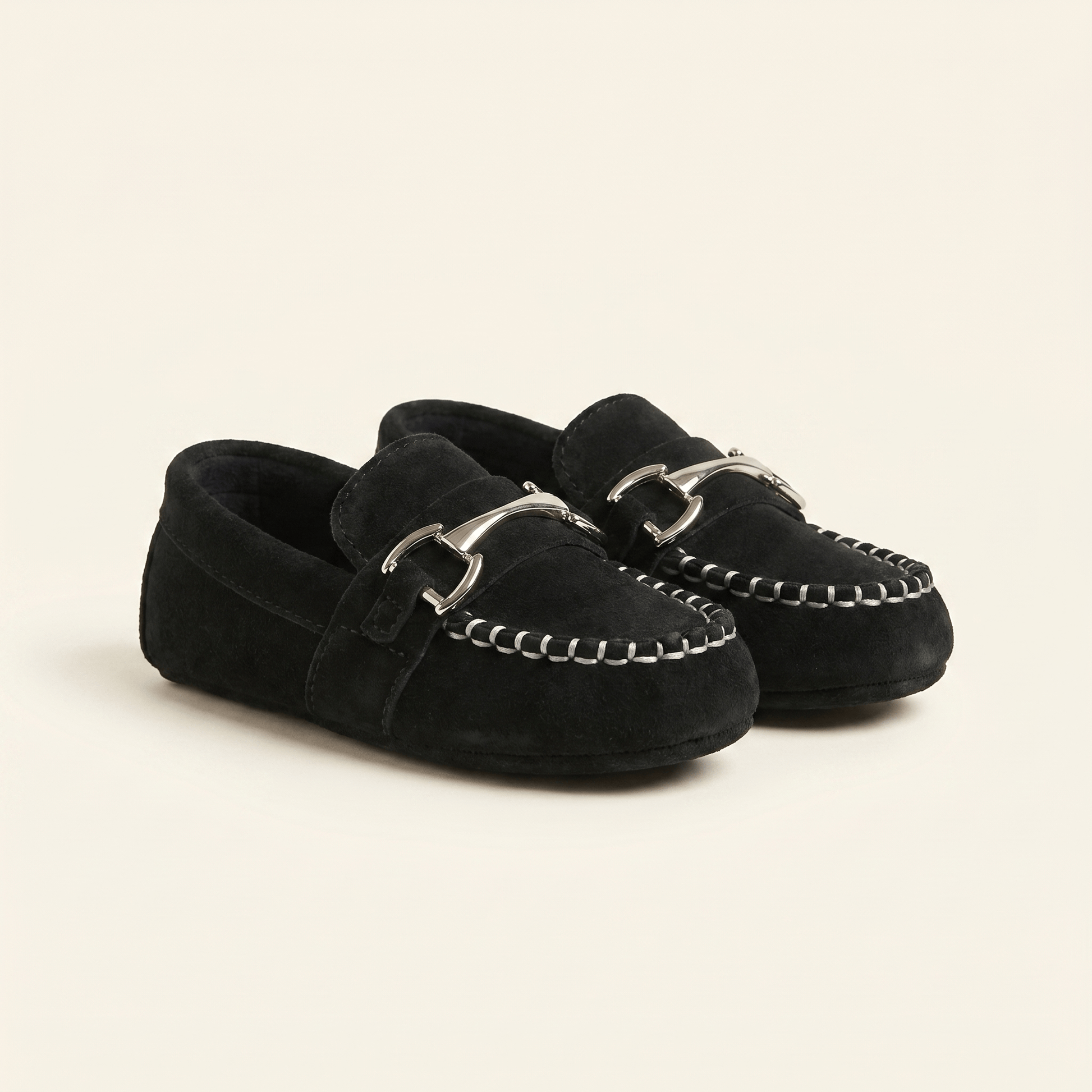Mocassin Bébé Garçon à Mors en Daim