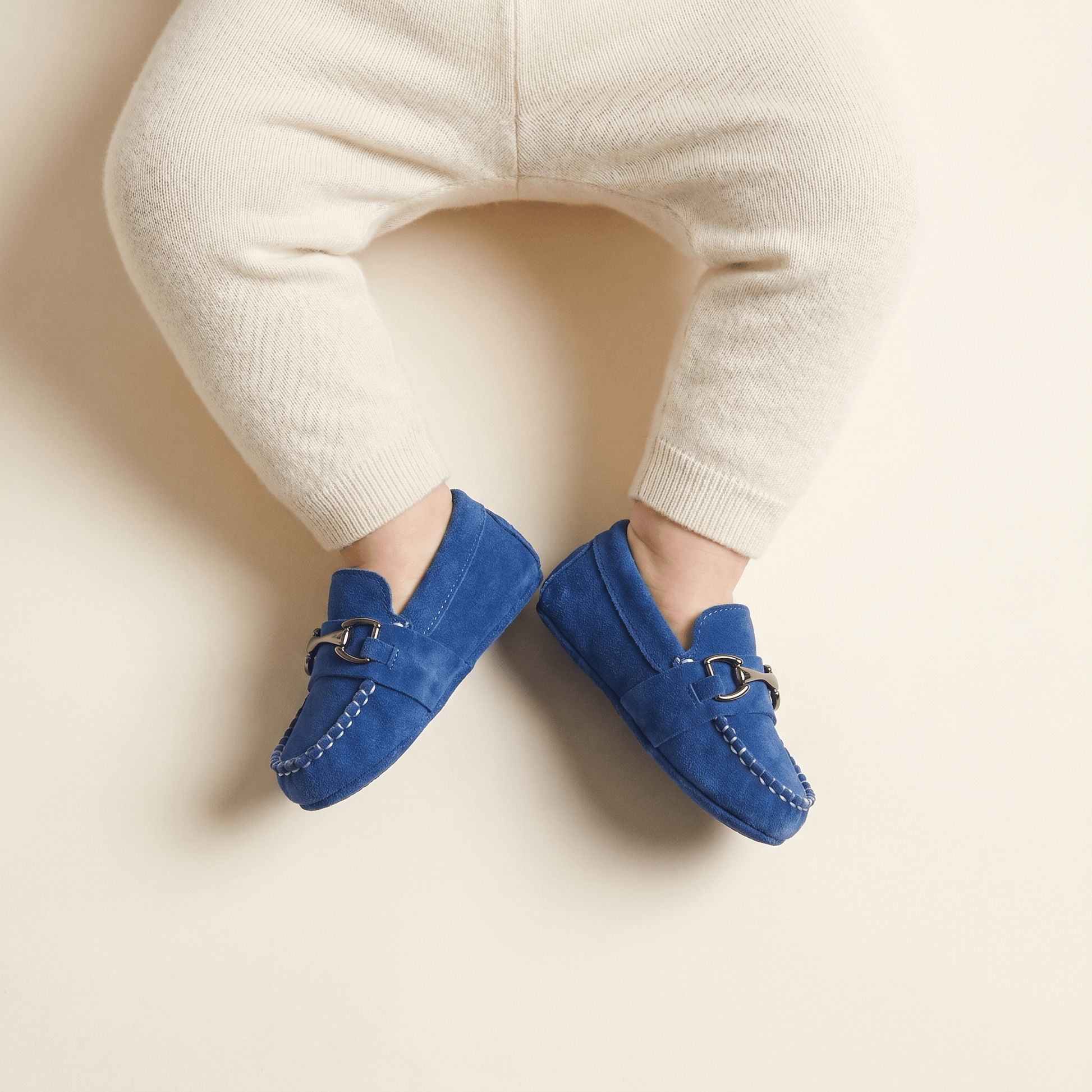Mocassin Bébé Garçon à Mors en Daim