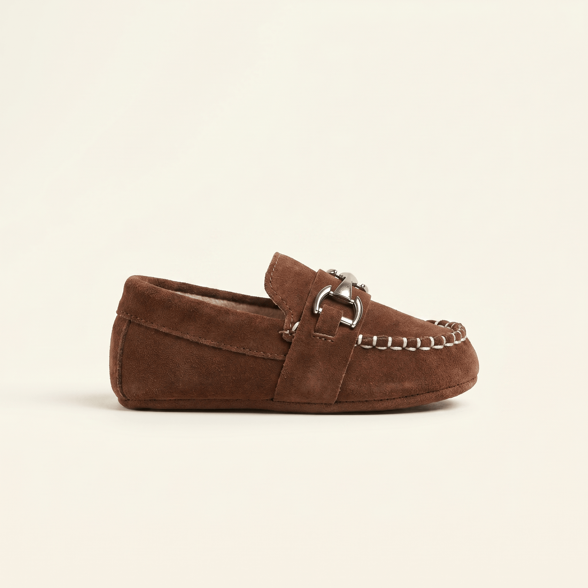 Mocassin Bébé Garçon à Mors en Daim
