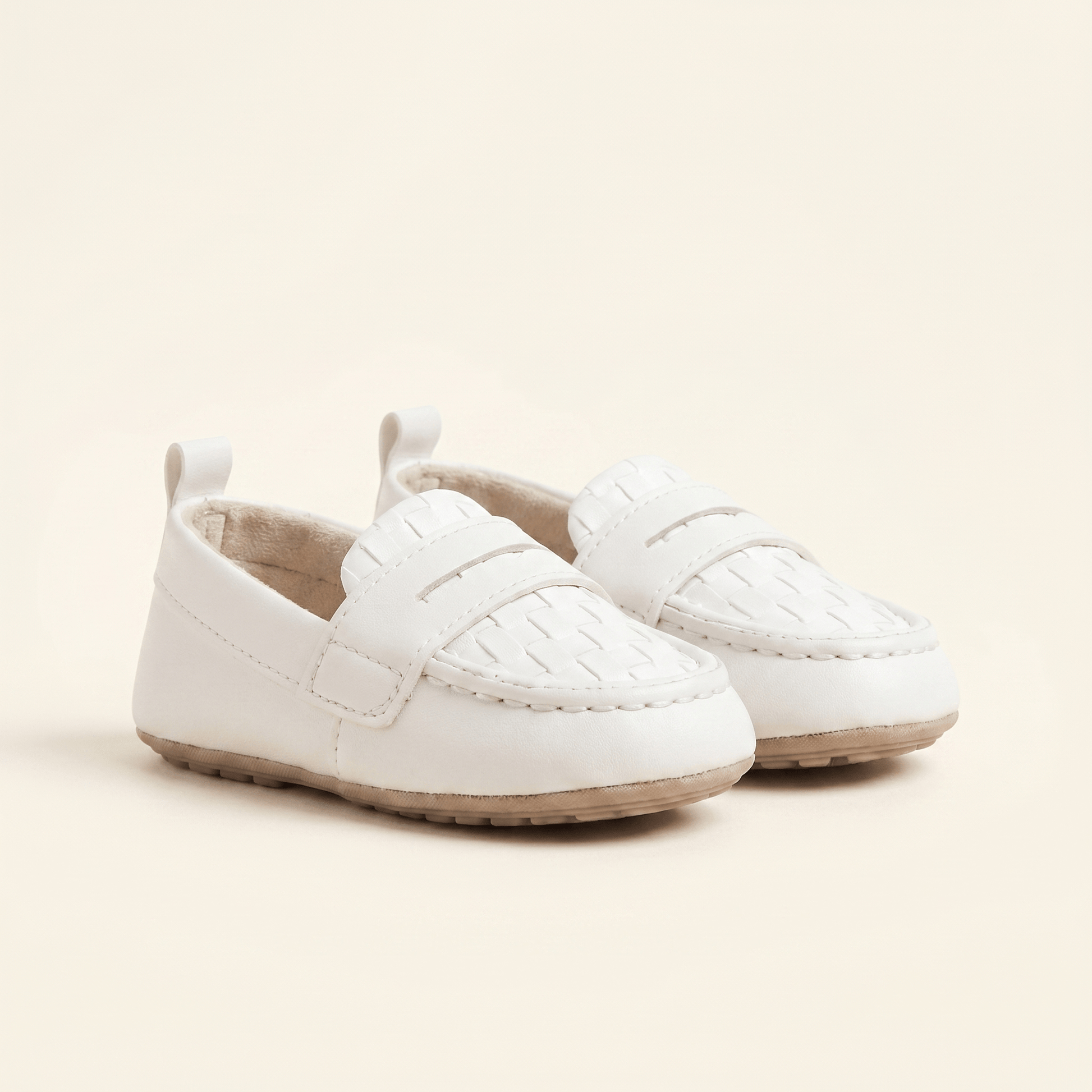 Mocassin Bébé Penny Tressé en Cuir