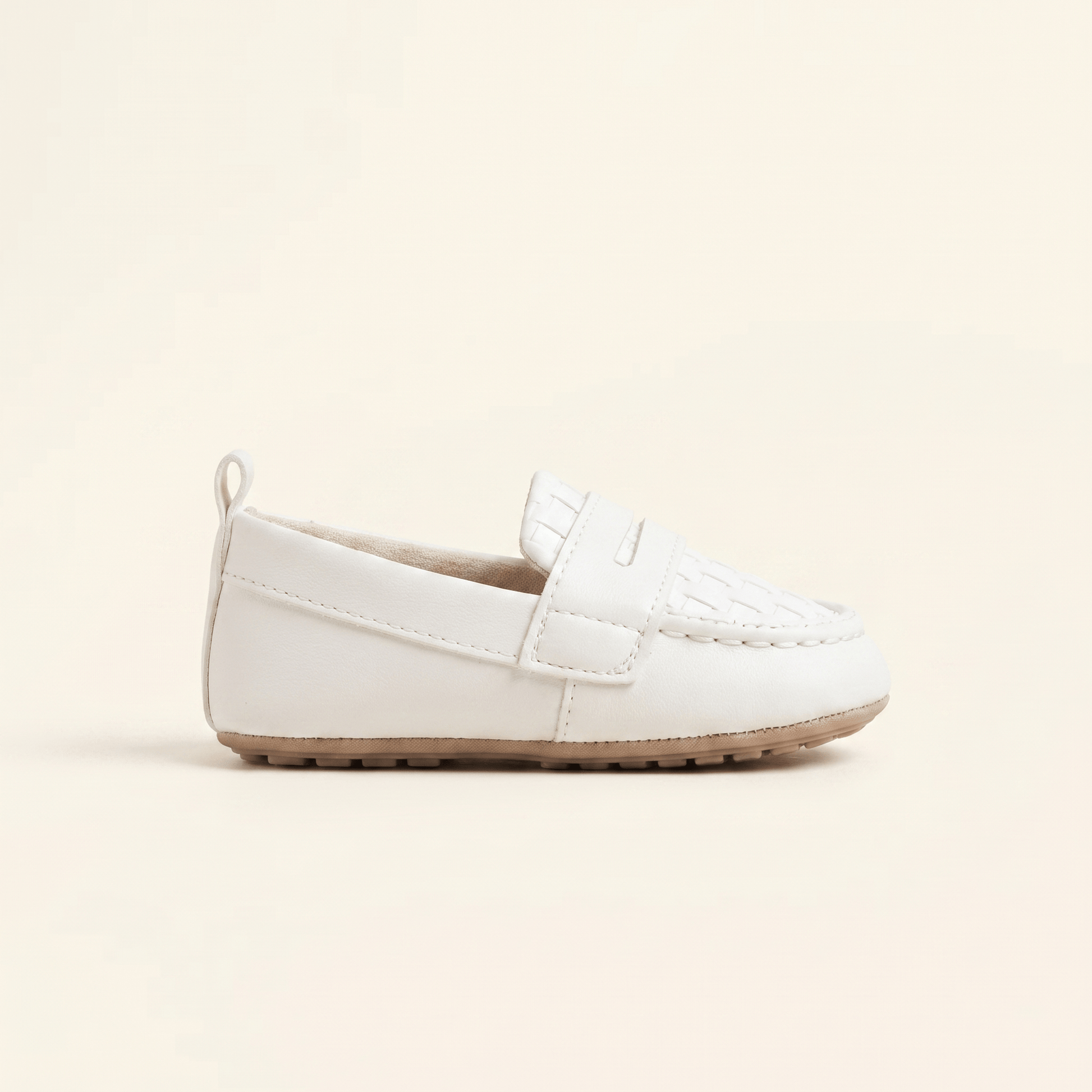 Mocassin Bébé Penny Tressé en Cuir