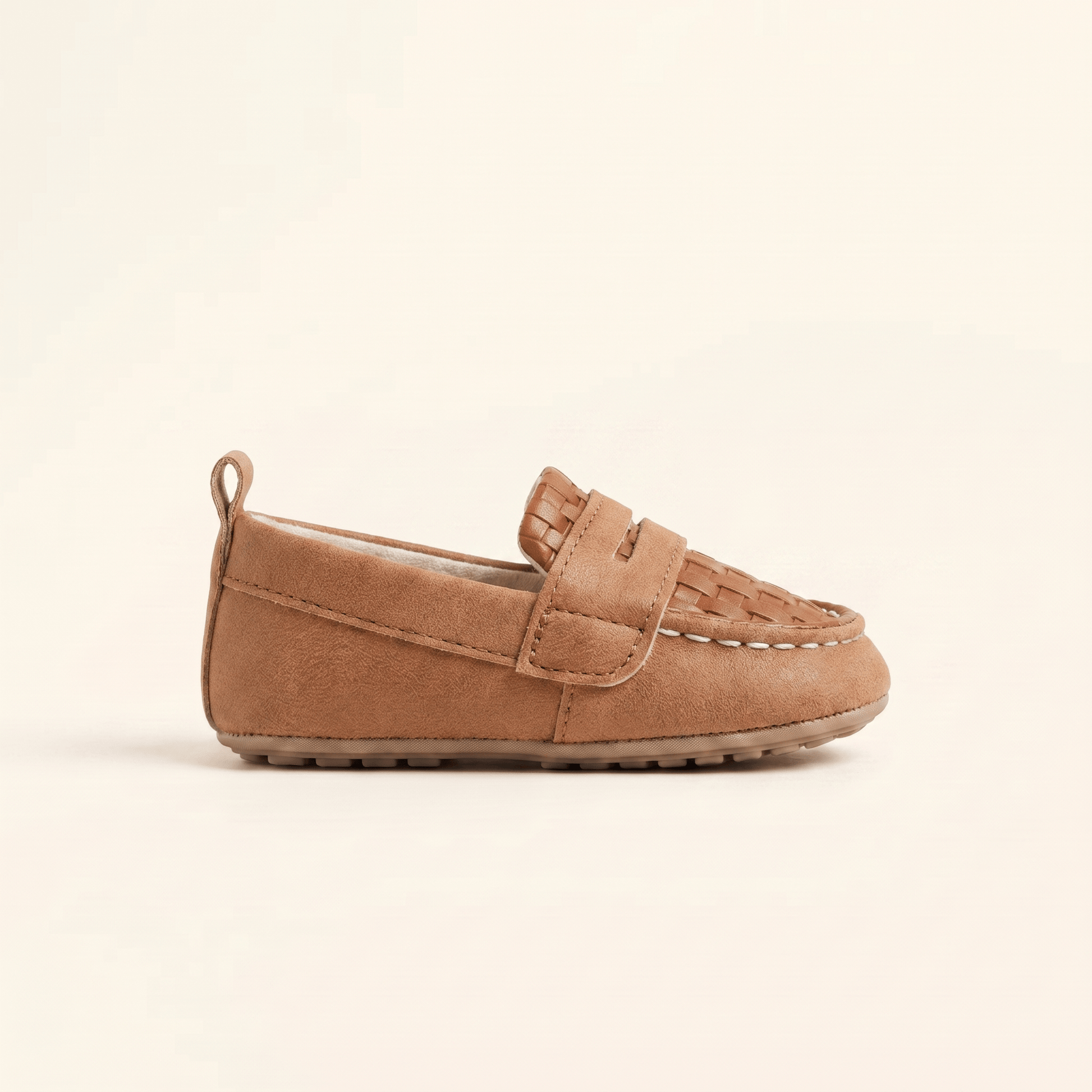 Mocassin Bébé Penny Tressé en Cuir