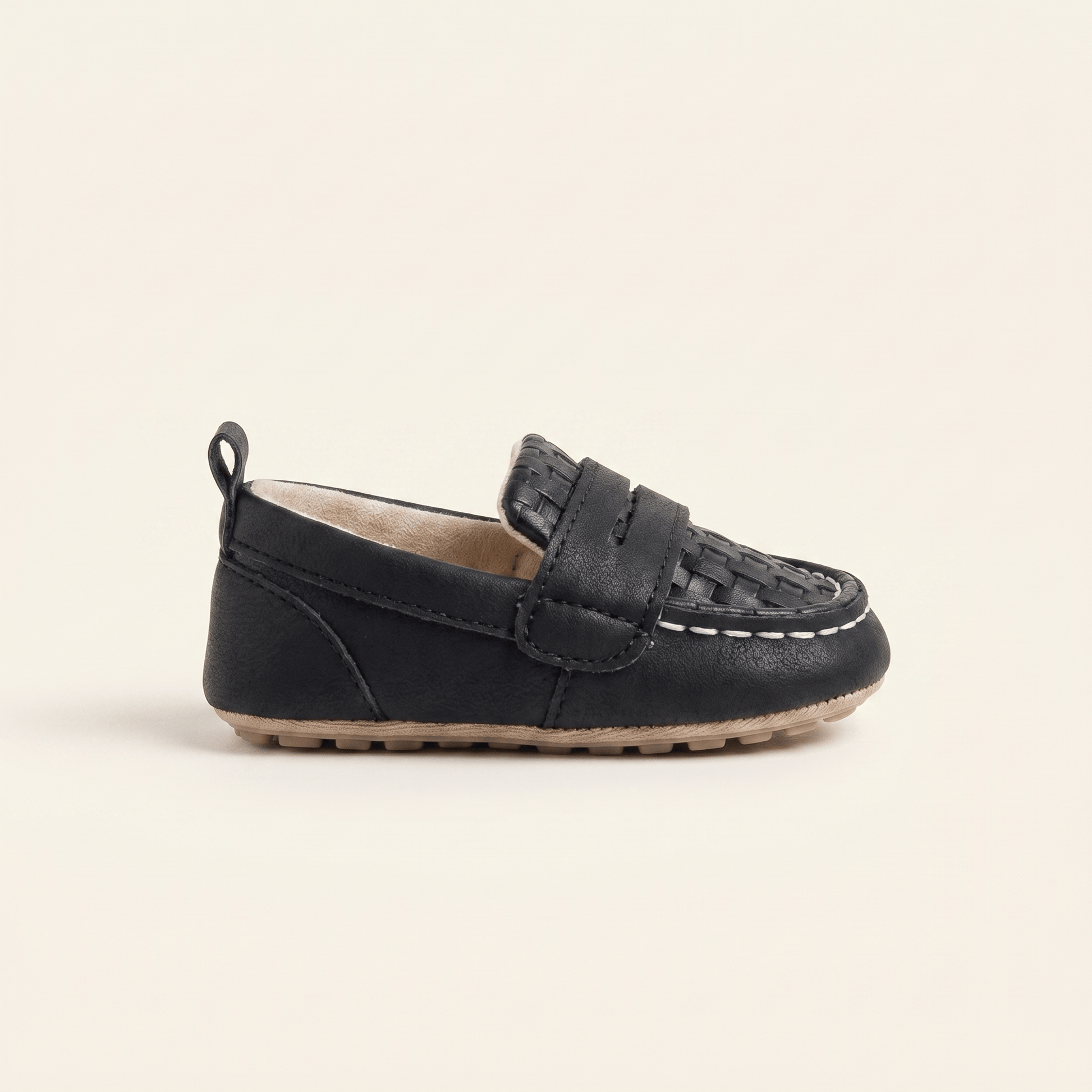 Mocassin Bébé Penny Tressé en Cuir