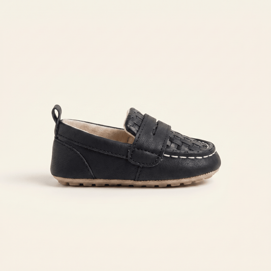 Mocassin Bébé Penny Tressé en Cuir