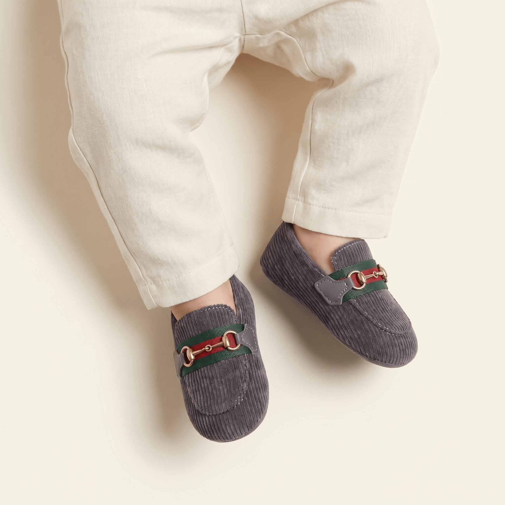 Mocassin Bébé Velours Côtelé à Mors