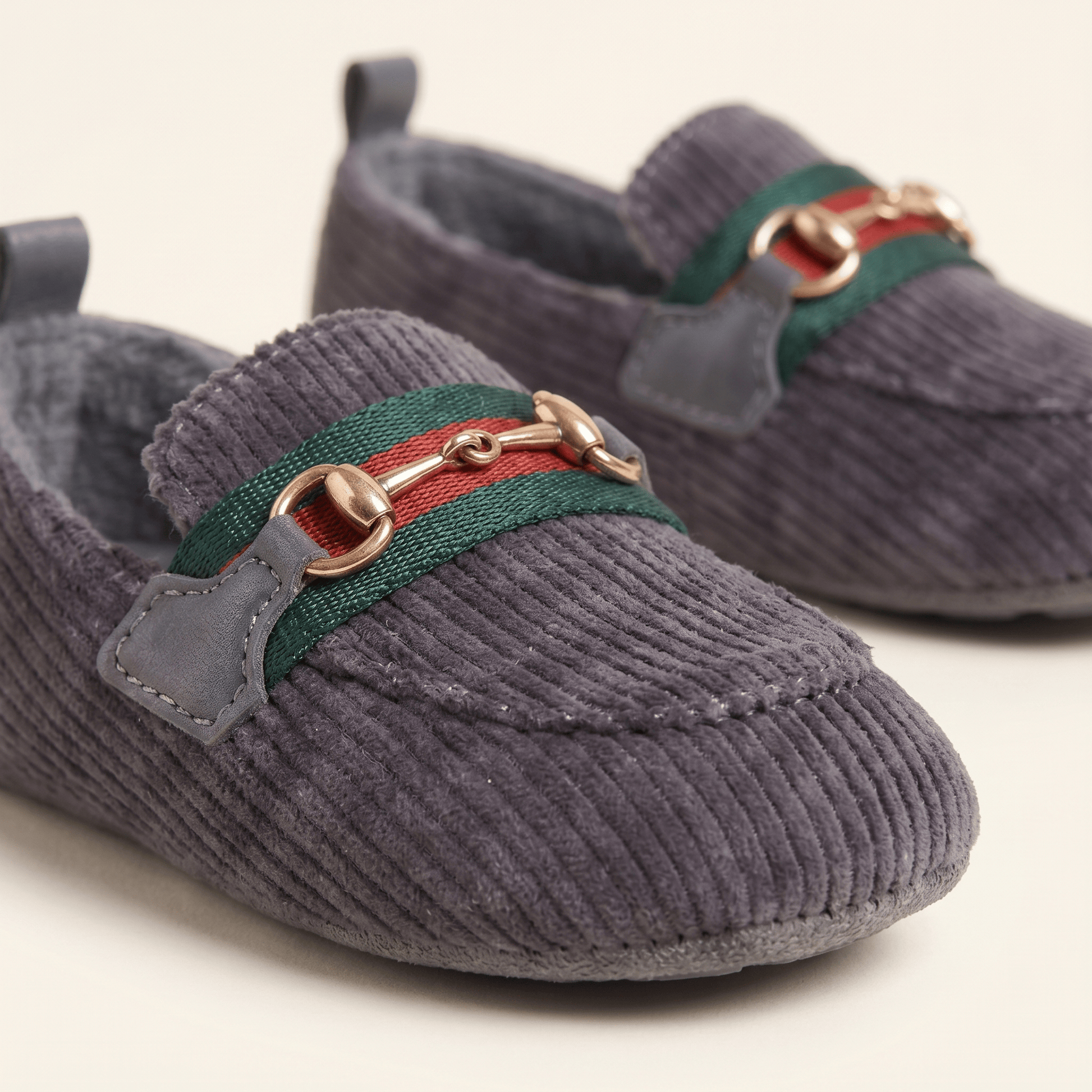 Mocassin Bébé Velours Côtelé à Mors