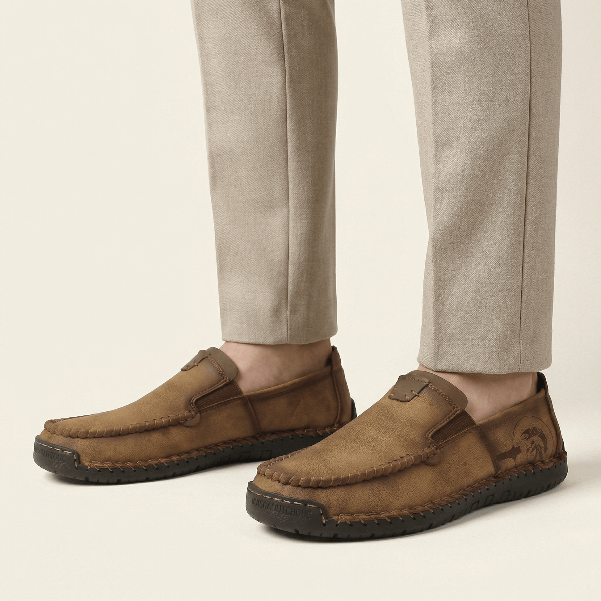 Mocassin de Conduite Souple à Semelle Crantée