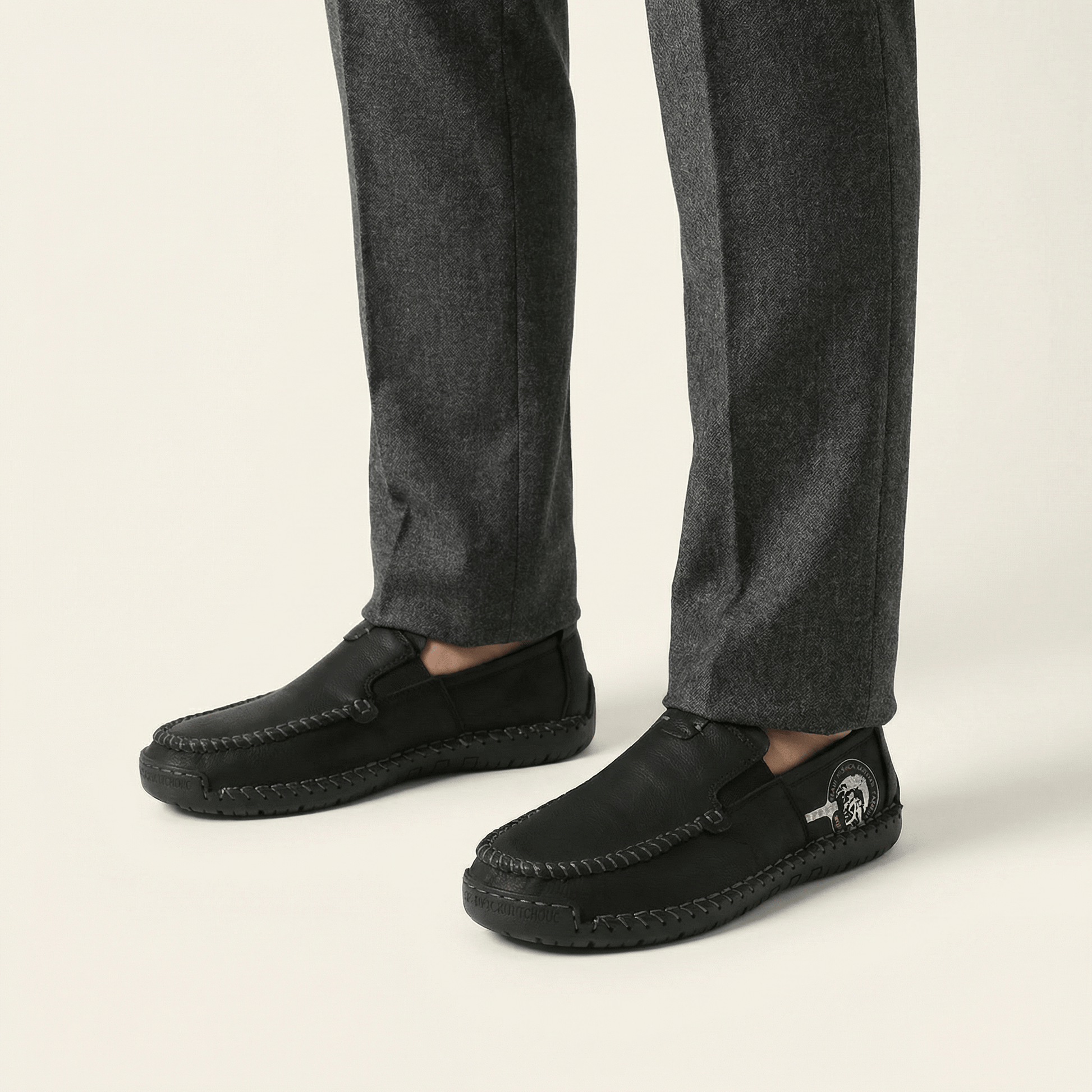 Mocassin de Conduite Souple à Semelle Crantée
