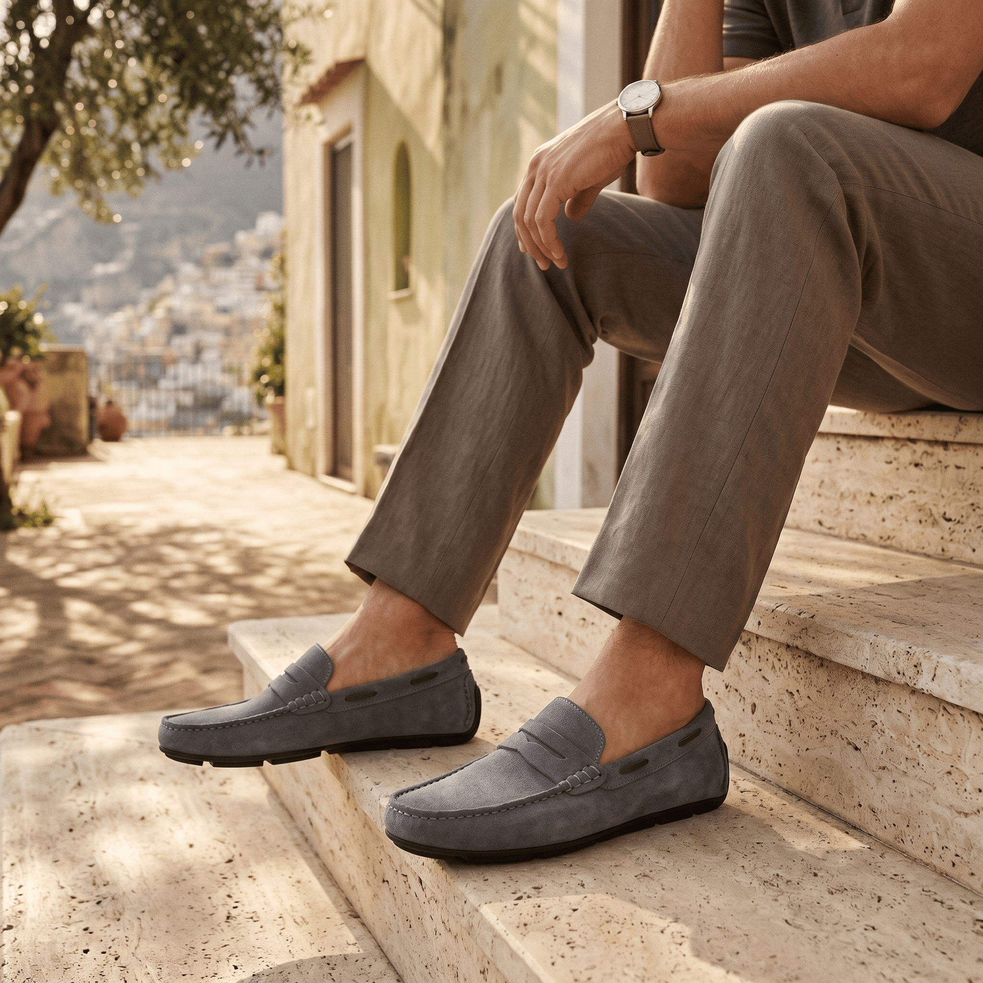 Mocassin en Daim Classique à Bande