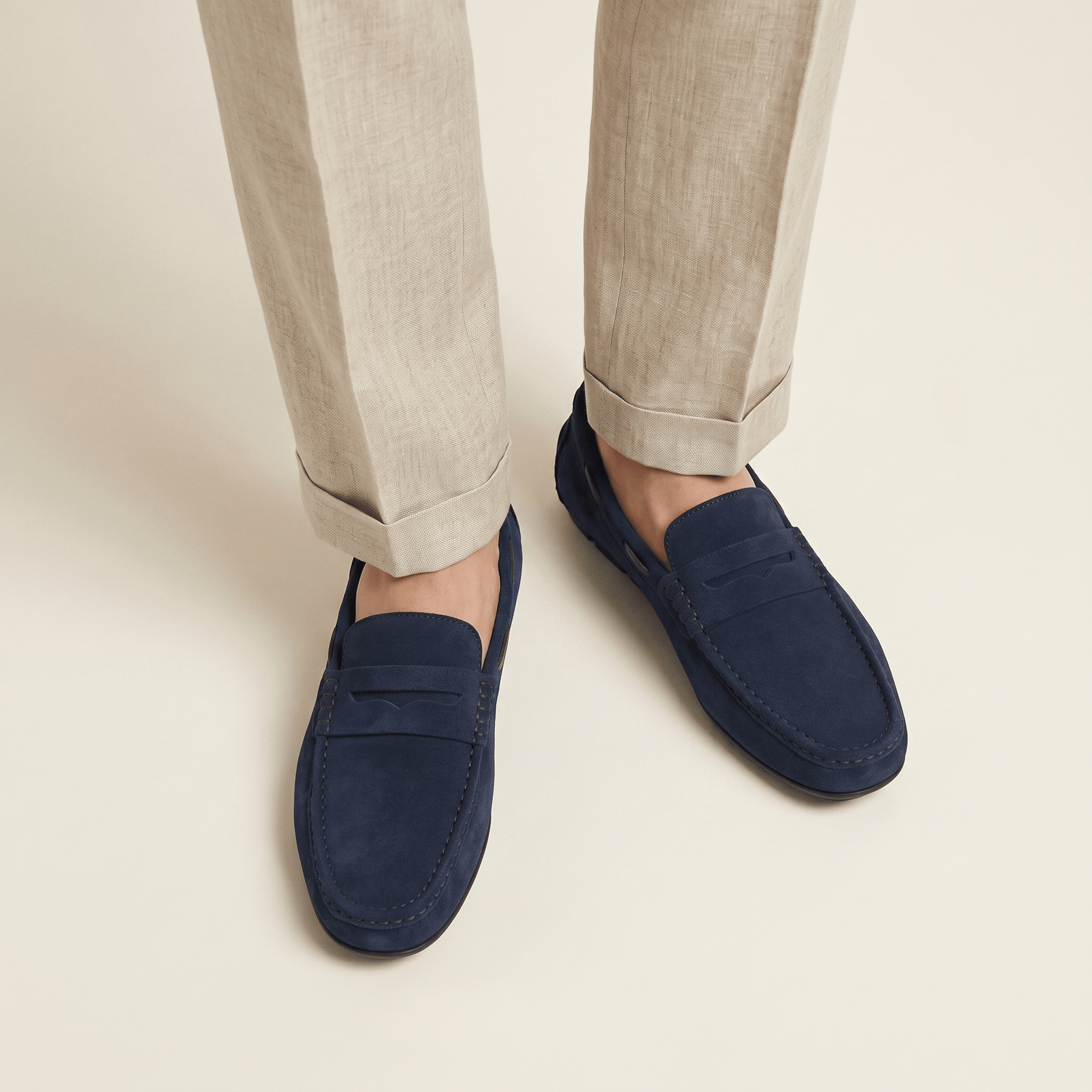 Mocassin en Daim Classique à Bande