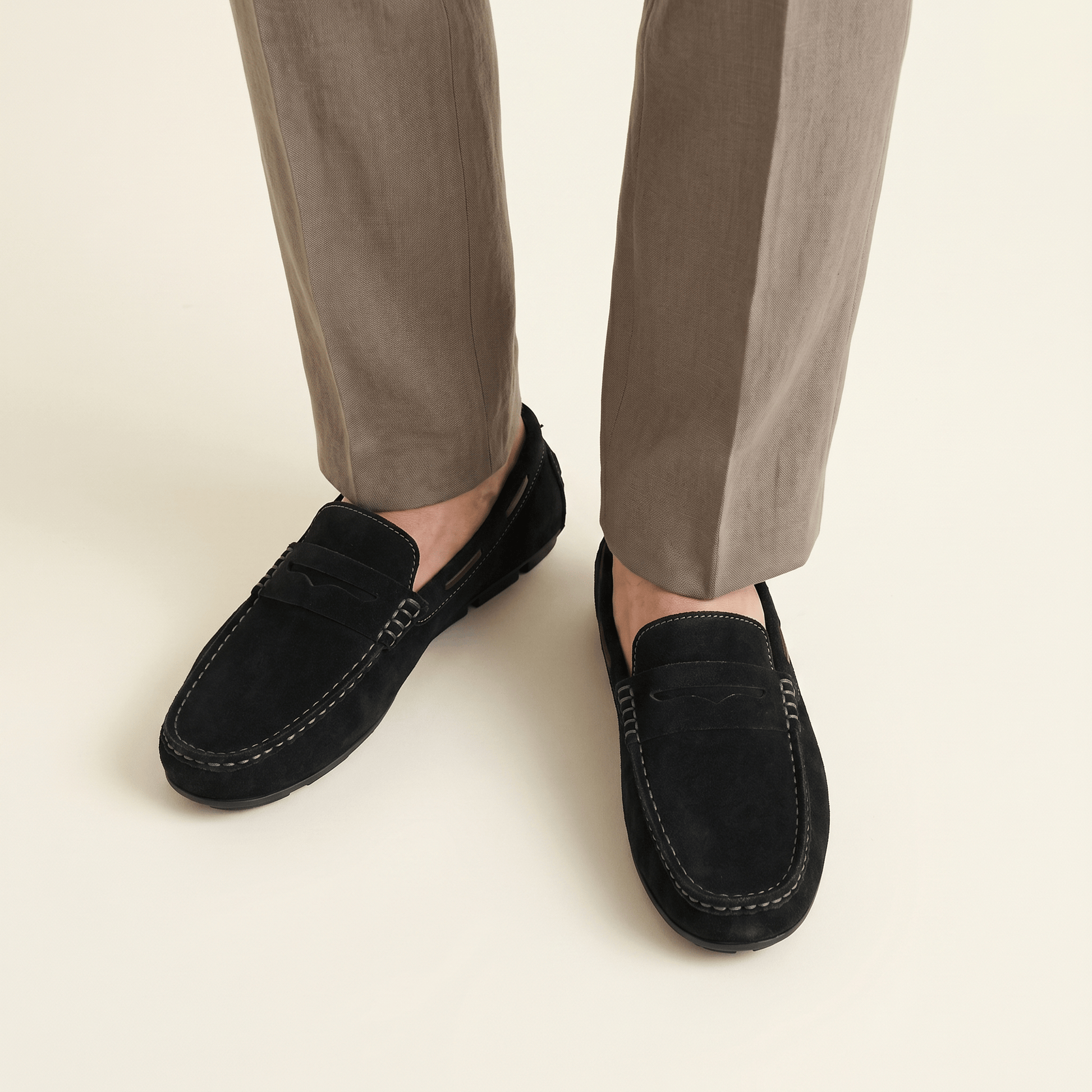Mocassin en Daim Classique à Bande