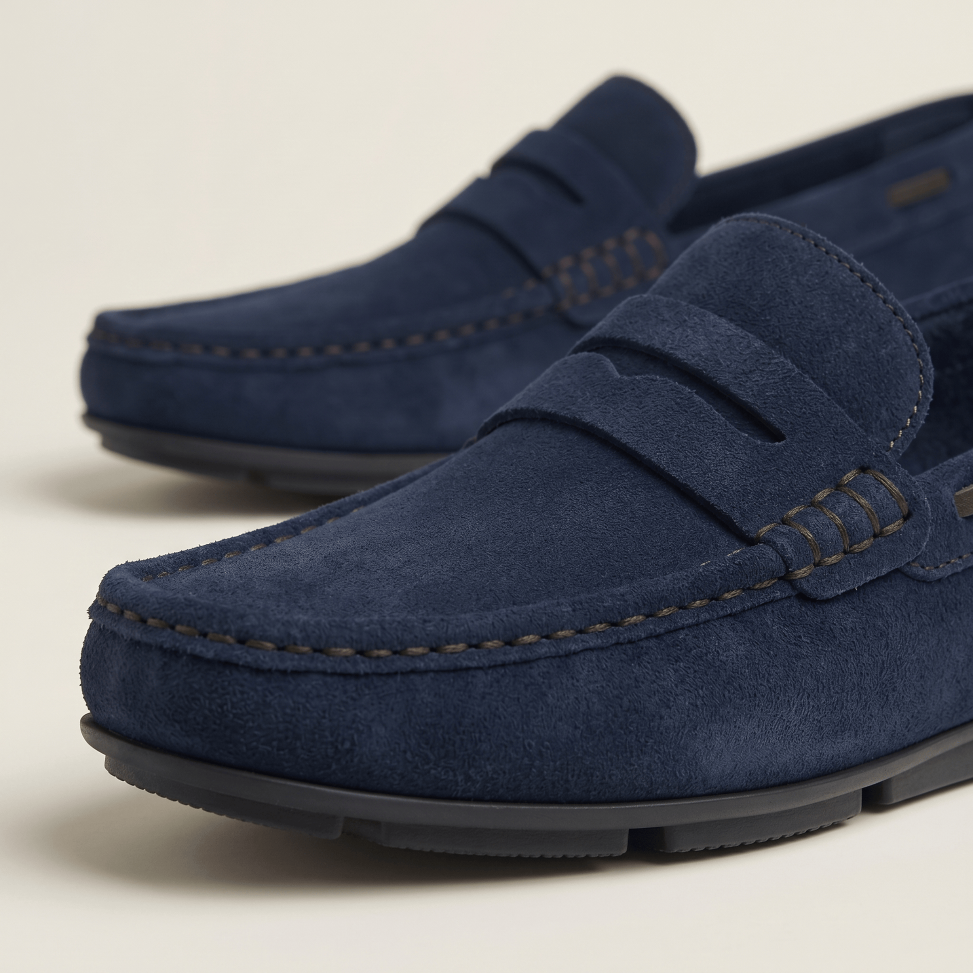 Mocassin en Daim Classique à Bande