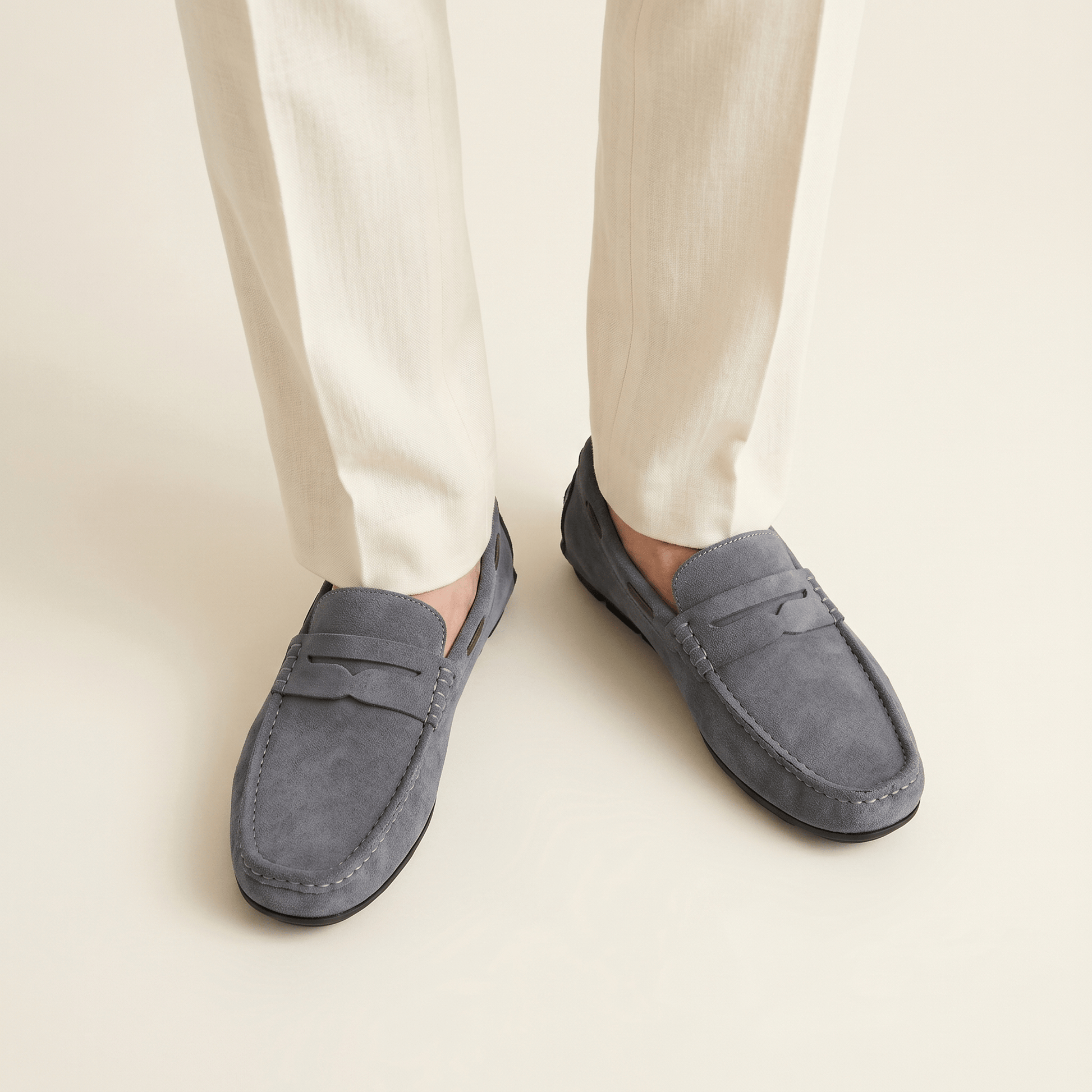 Mocassin en Daim Classique à Bande