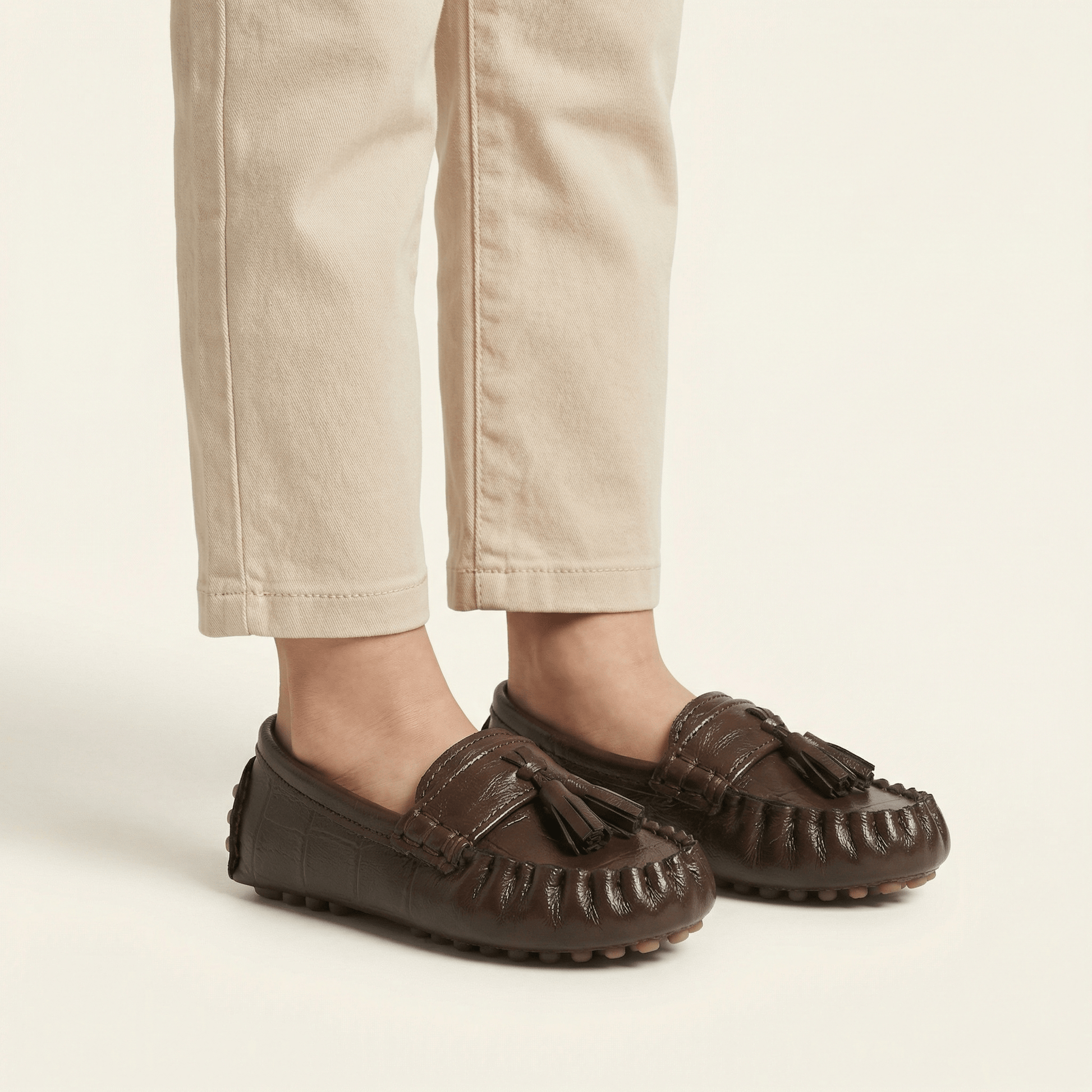 Mocassin Enfant à Glands à Picots